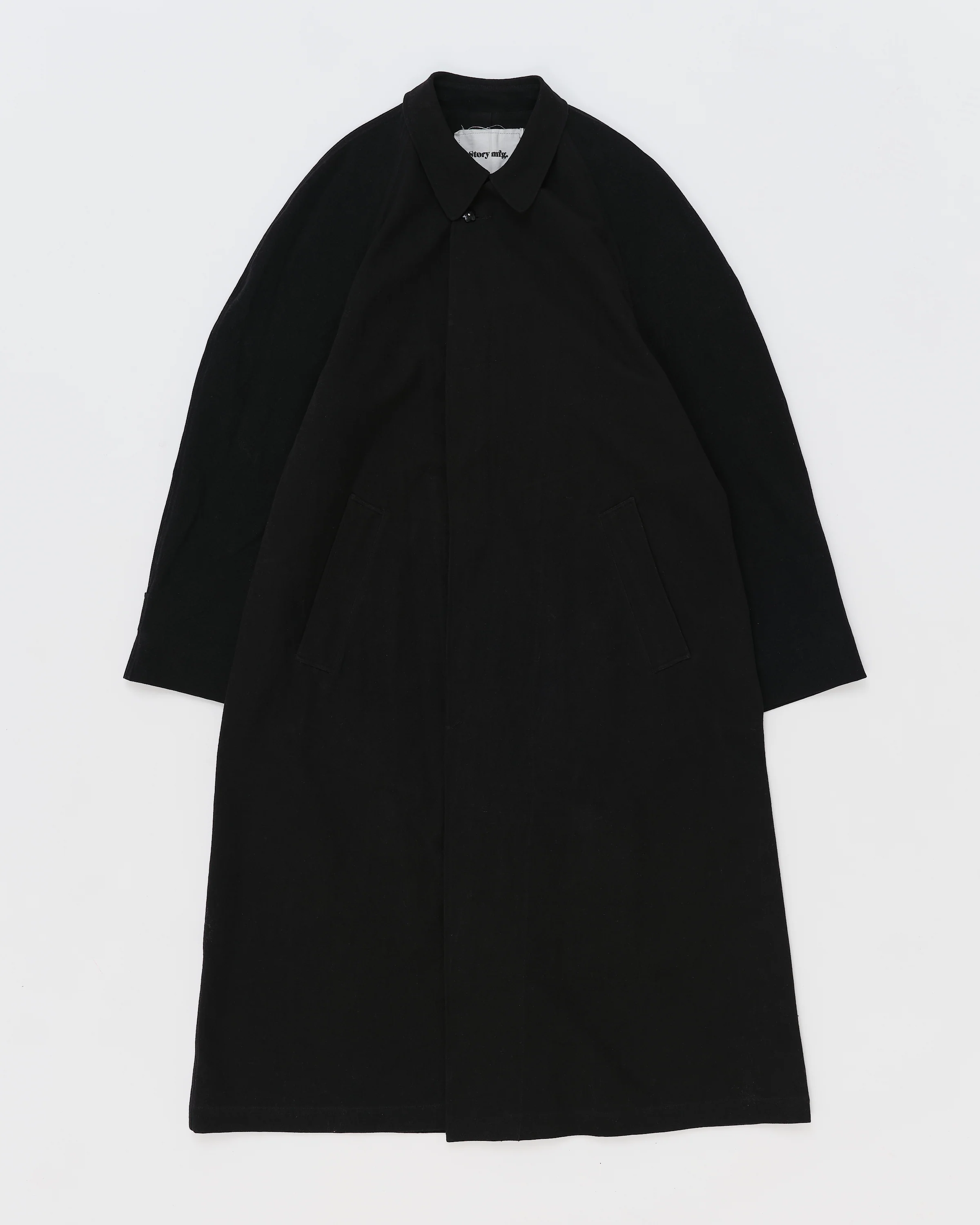 Atlas Overcoat - Black Slub - Image 3
