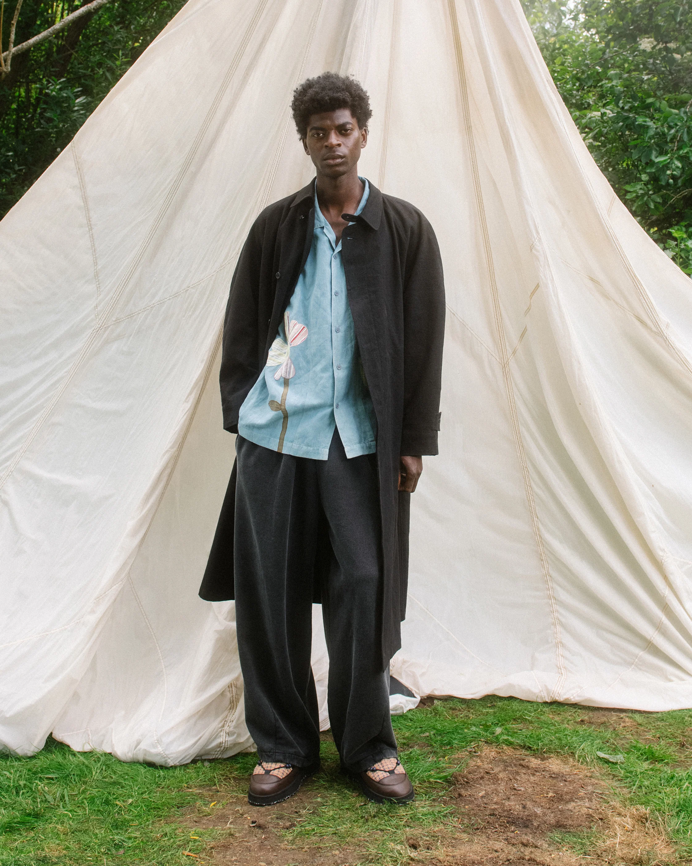 Atlas Overcoat - Black Slub - Image 4
