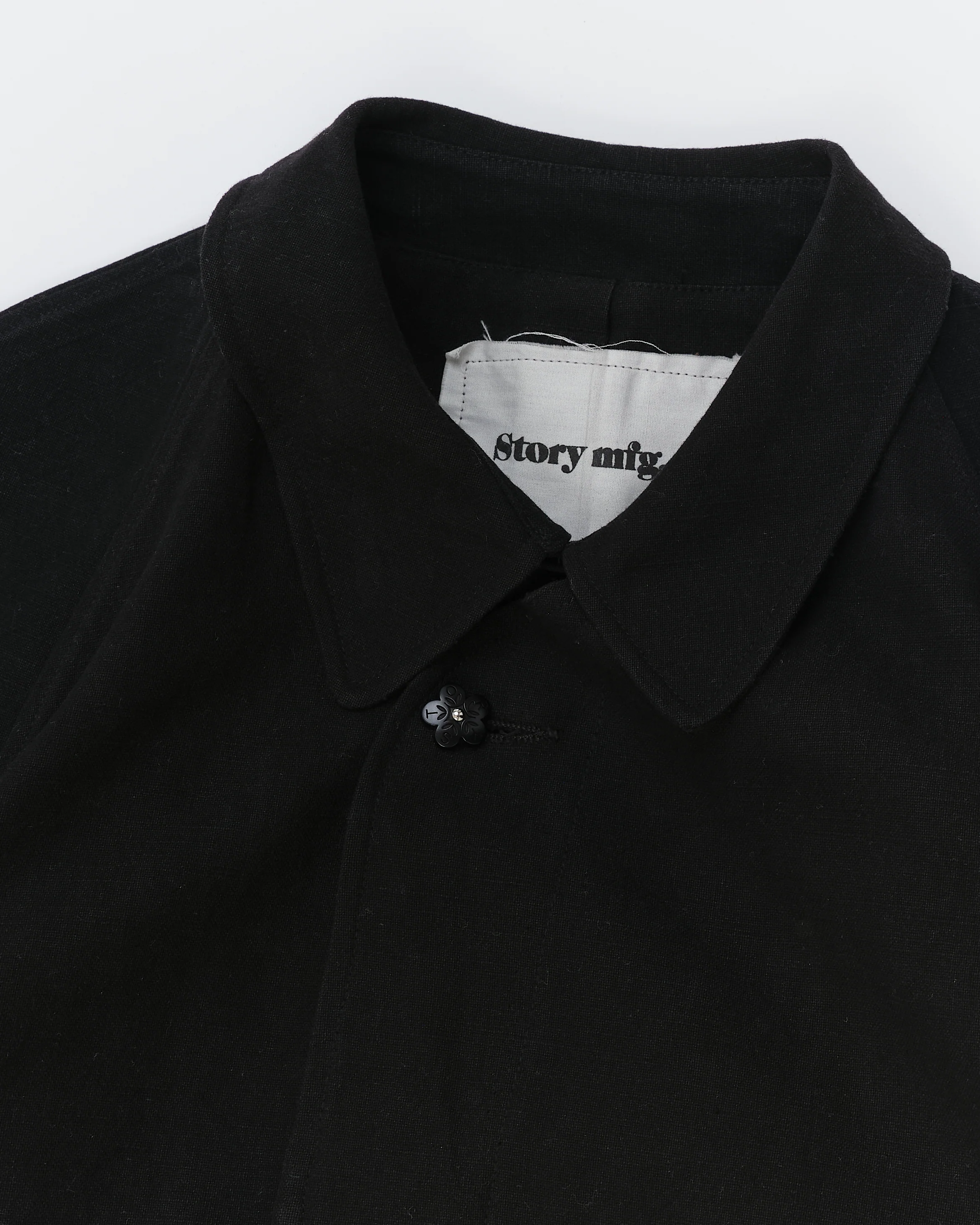 Atlas Overcoat - Black Slub - Image 5