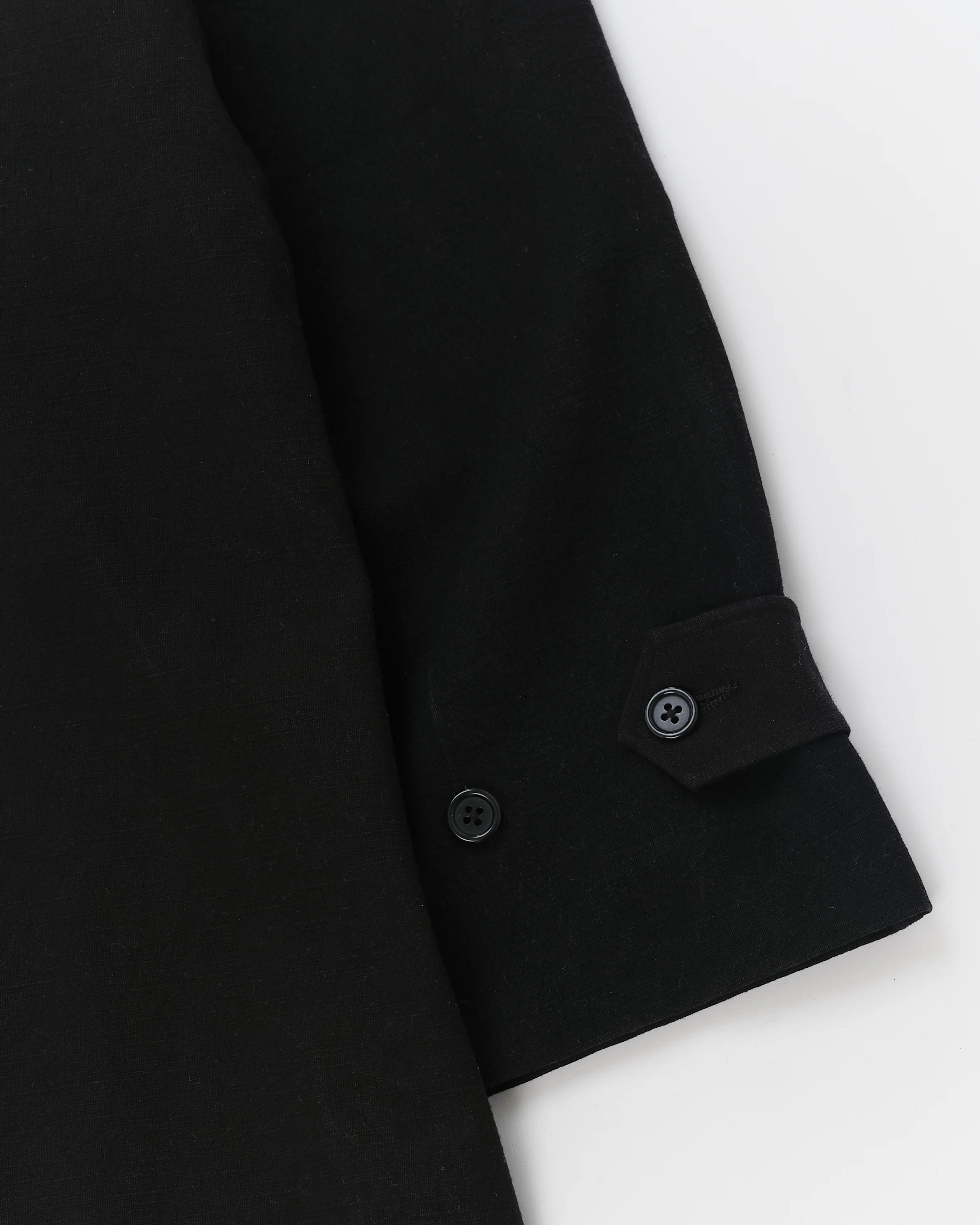 Atlas Overcoat - Black Slub - Image 7