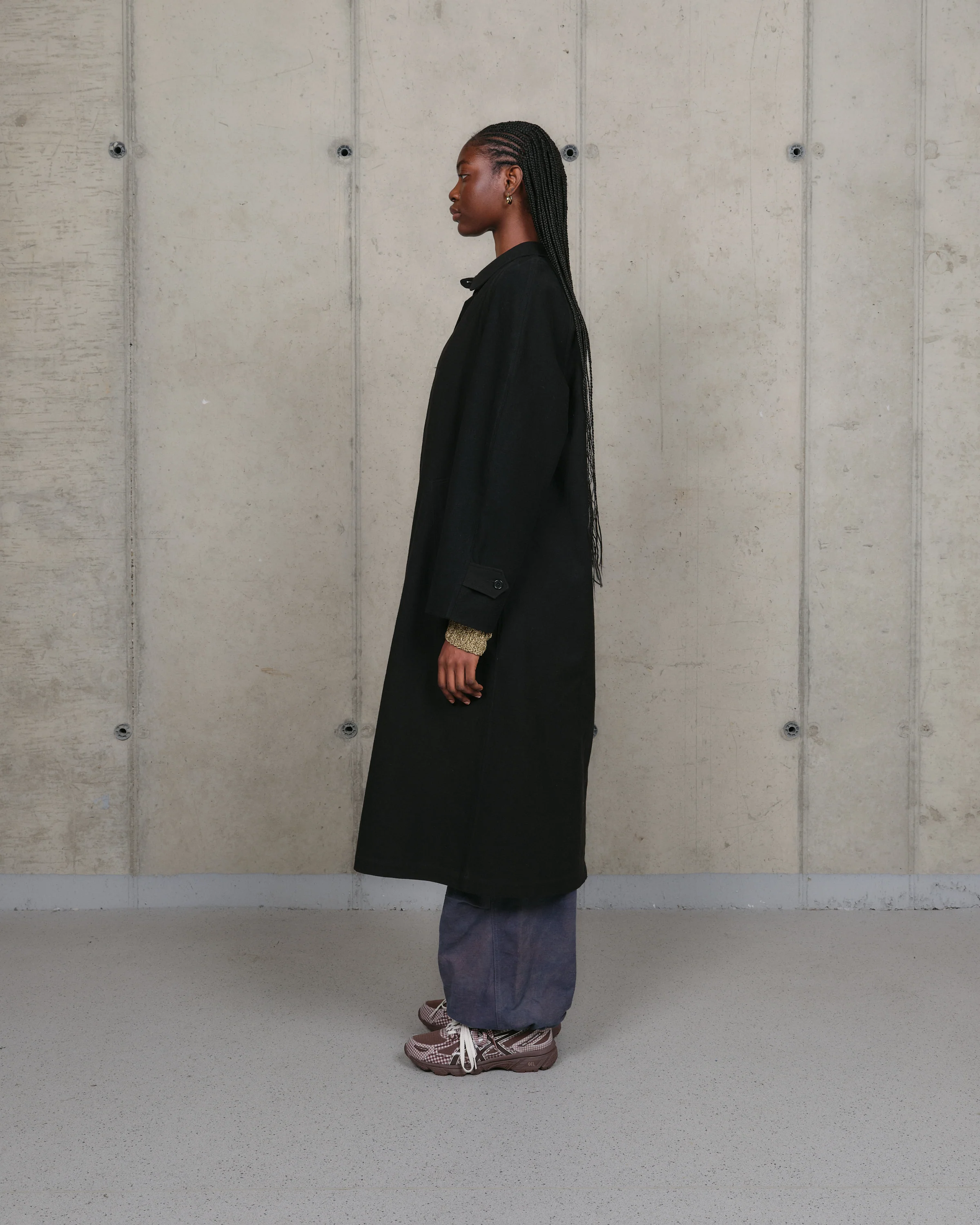 Atlas Overcoat - Black Slub - Image 8