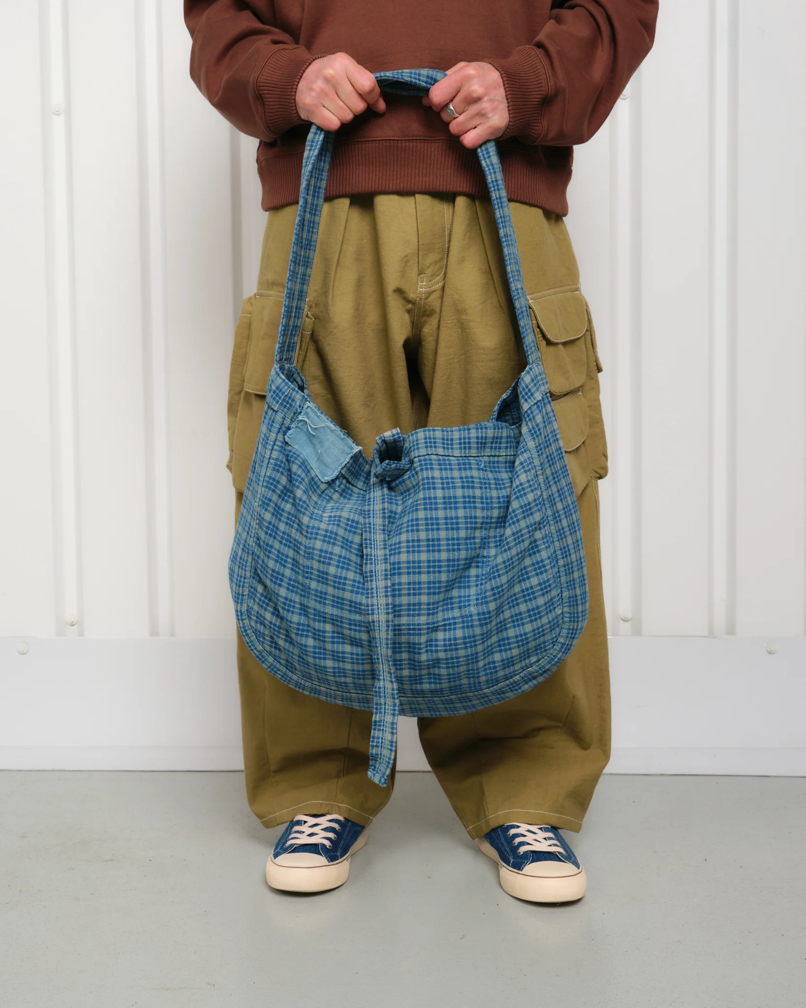 Big Shop Tote - Indigo Mud Check - Image 3