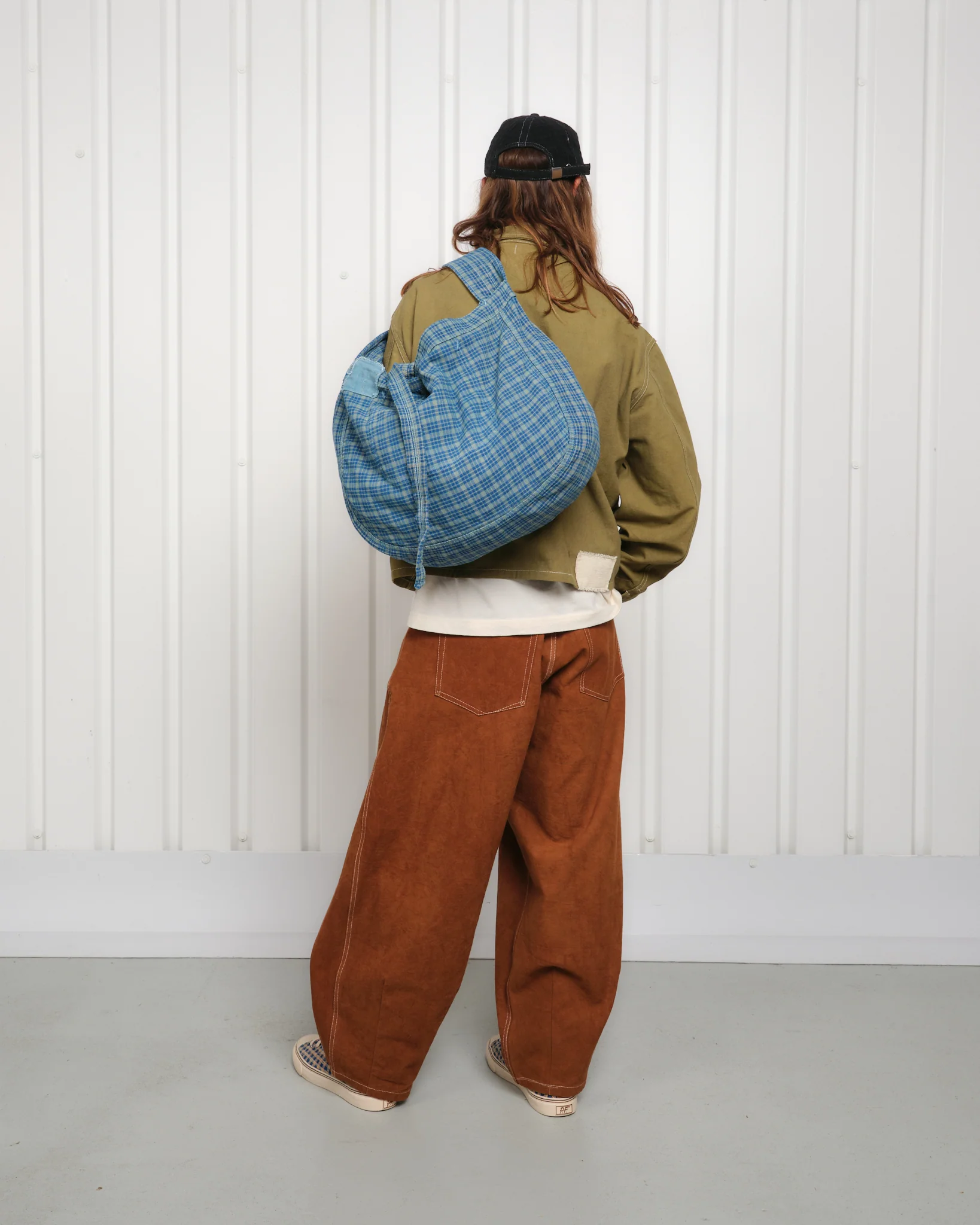 Big Shop Tote - Indigo Mud Check - Image 5