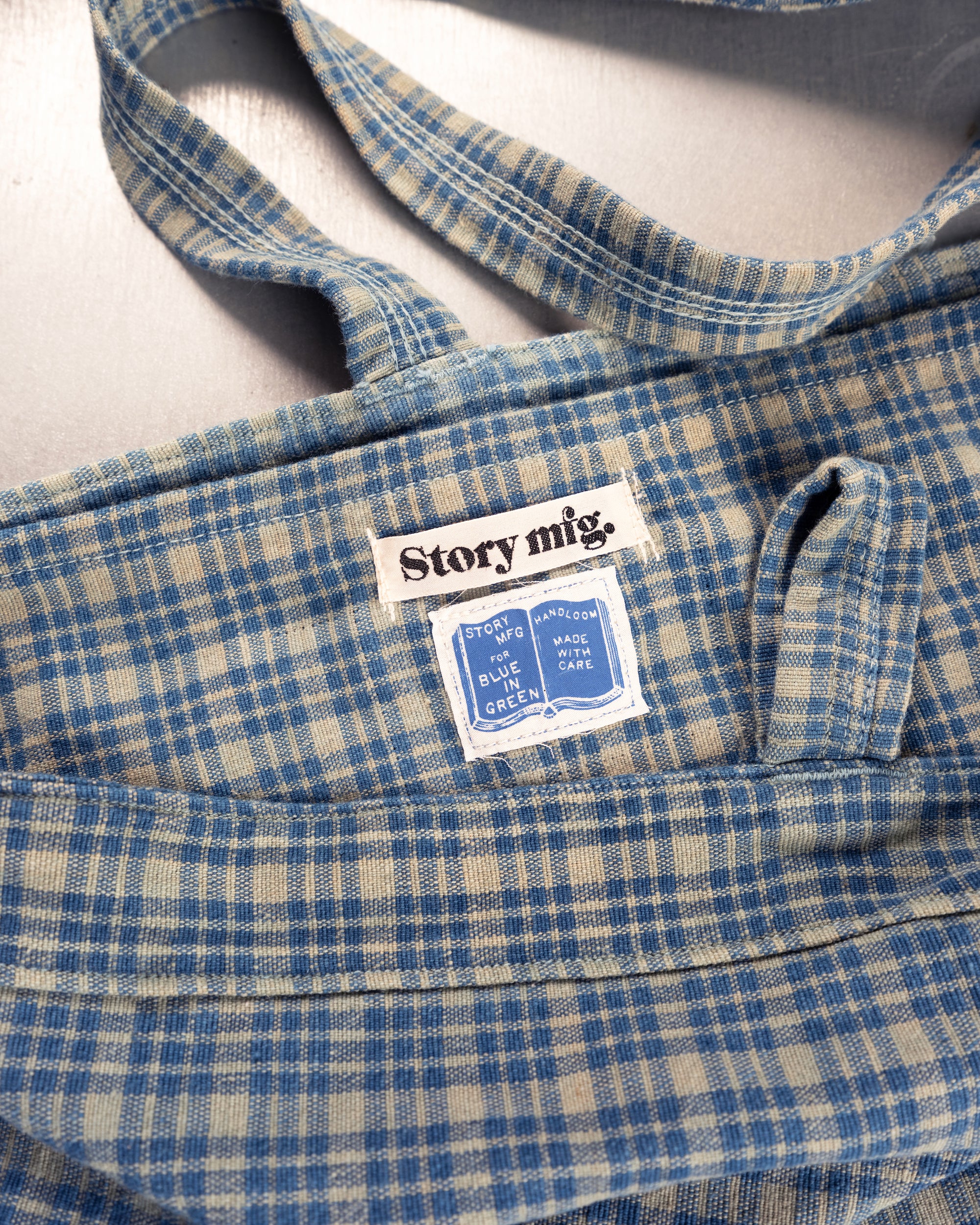 Big Shop Tote - Indigo Mud Check - Image 8
