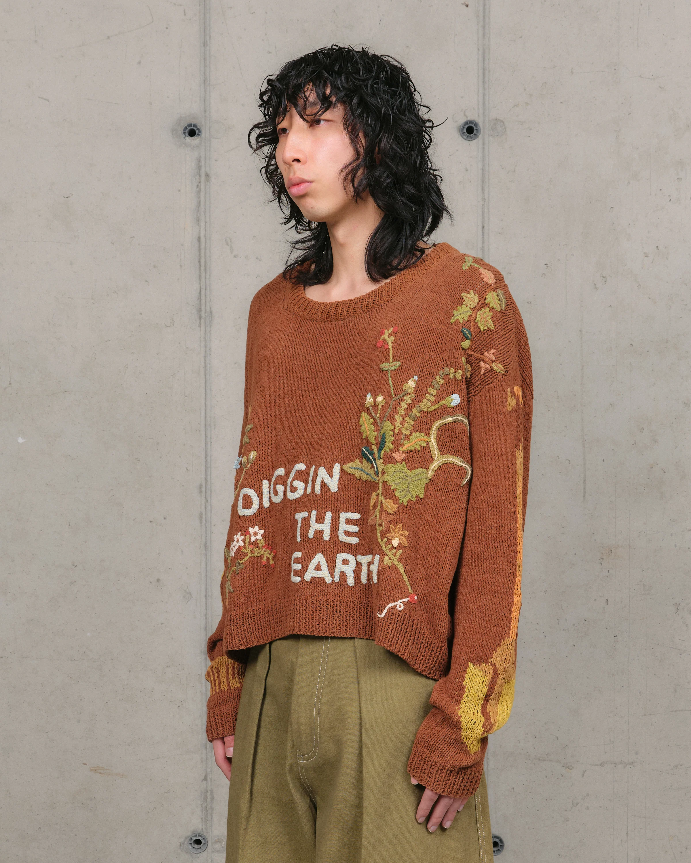 Bulb Knit Jumper - Brown Diggin' The Earth - Image 4