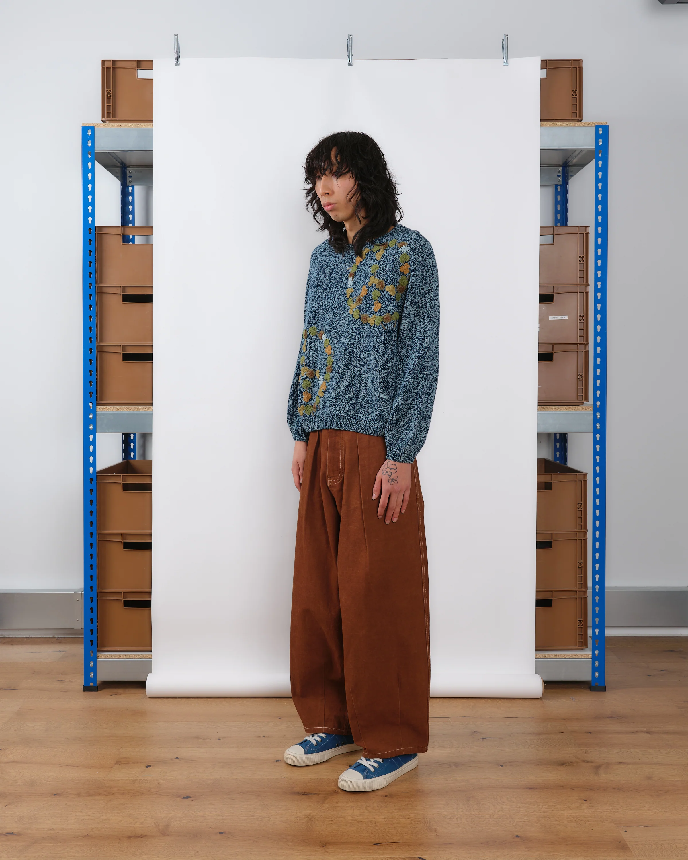 Bulb Knit Jumper - Indigo Peace - Image 4