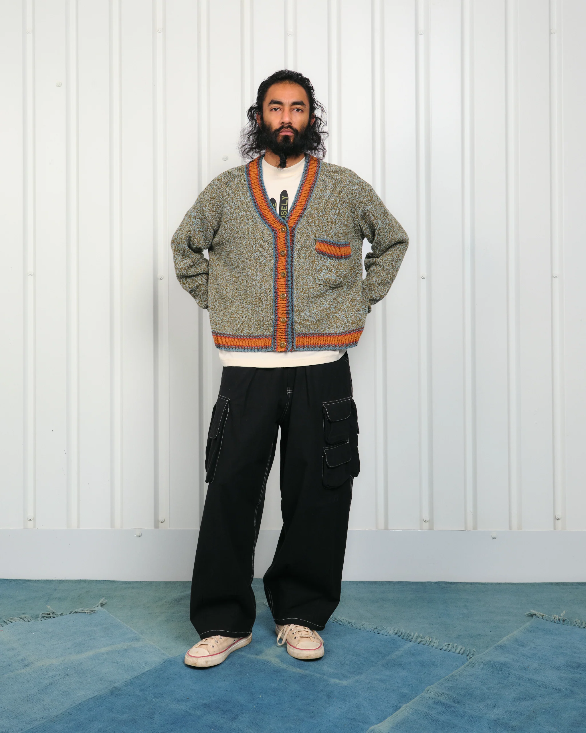 Bulb Knit Cardigan - Twisted Green - Image 3