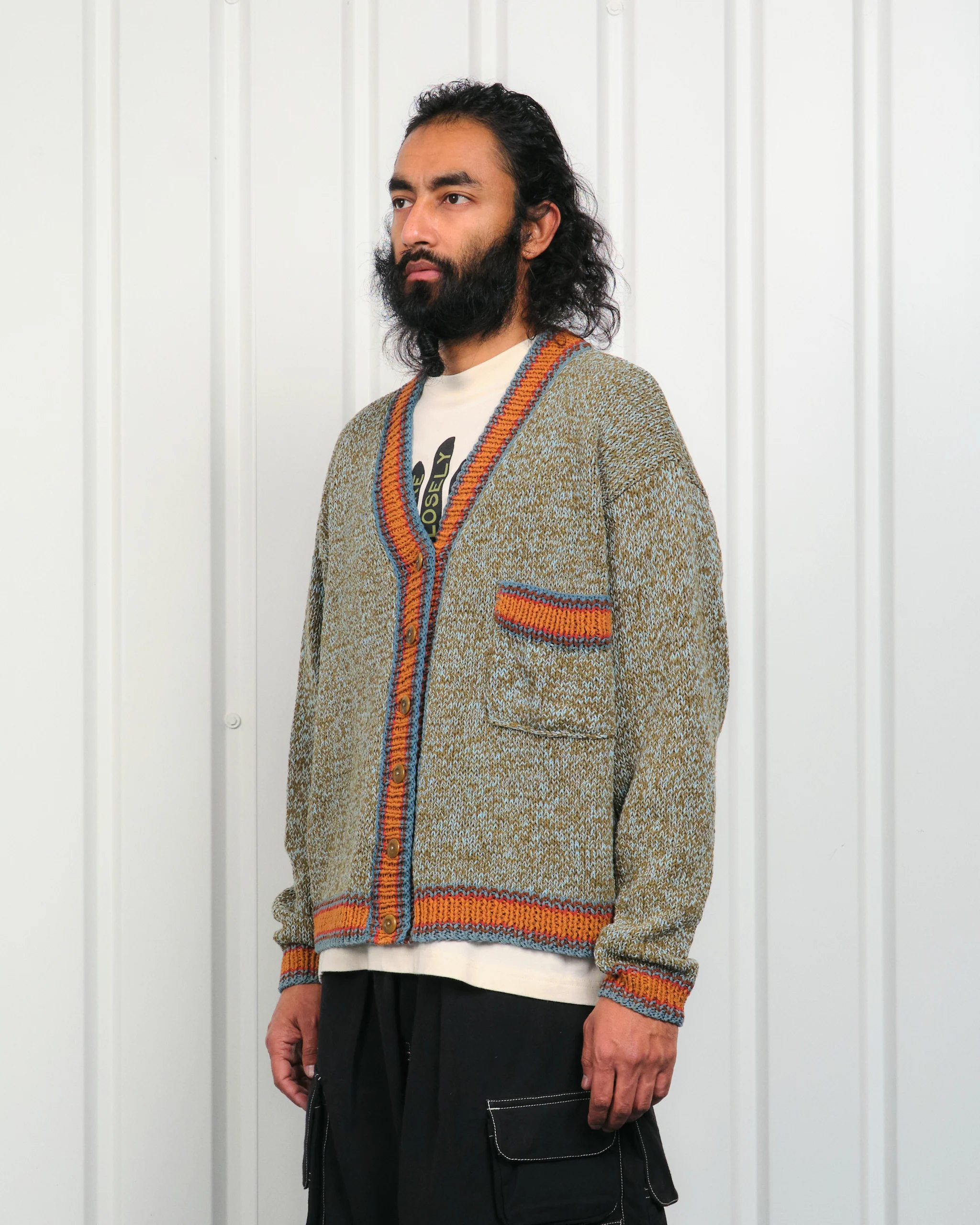Bulb Knit Cardigan - Twisted Green - Image 5