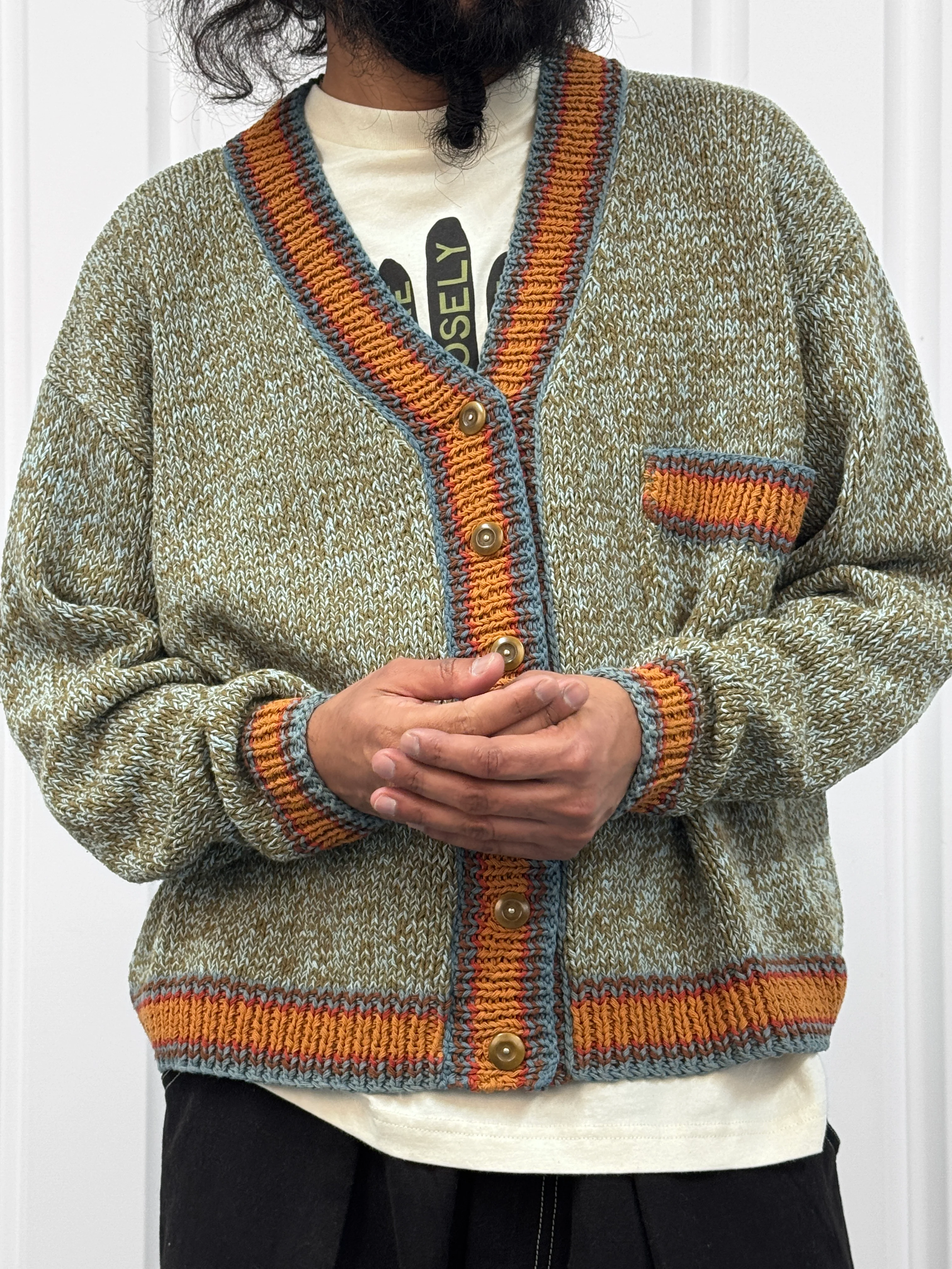 Bulb Knit Cardigan - Twisted Green - Image 6