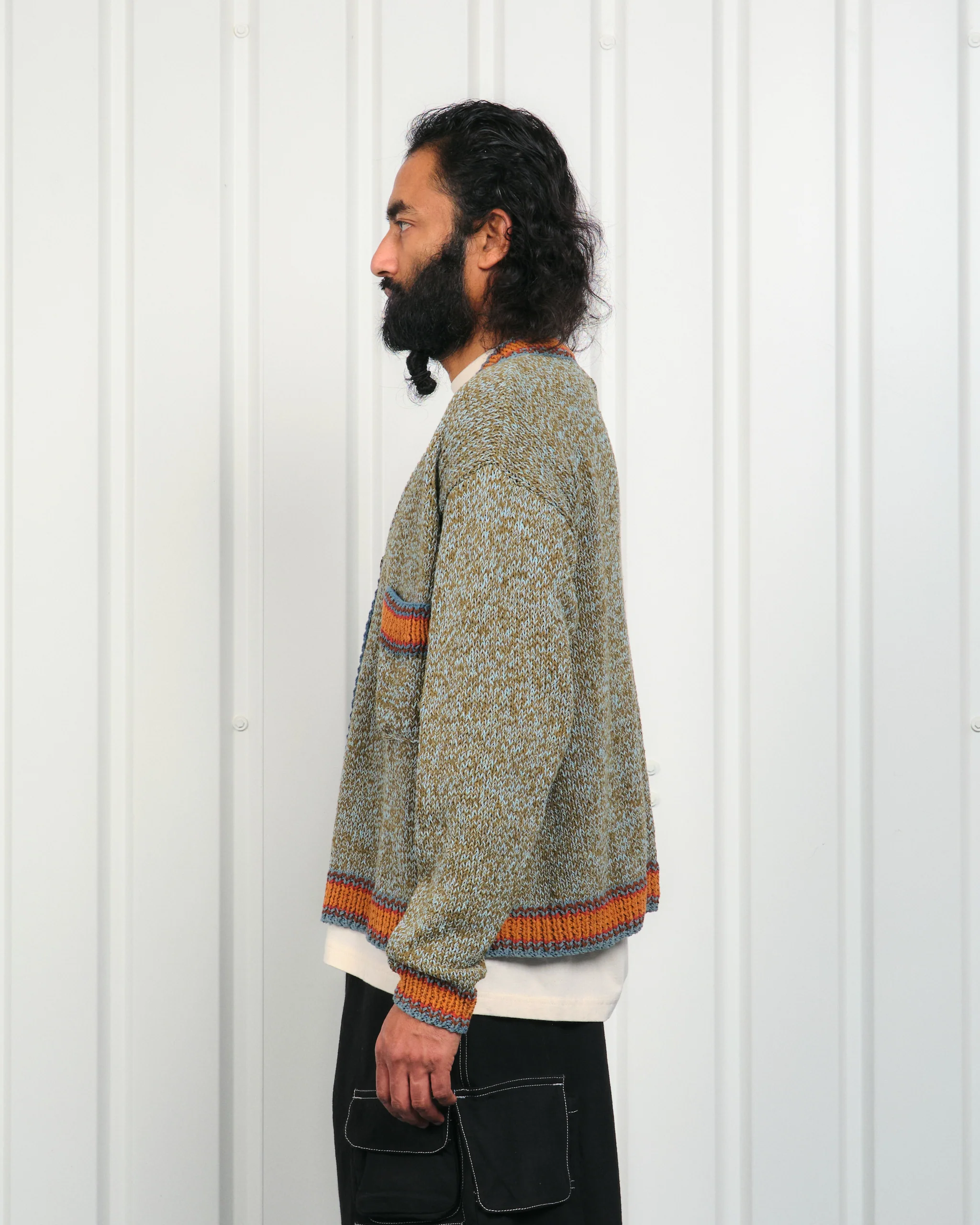 Bulb Knit Cardigan - Twisted Green - Image 7