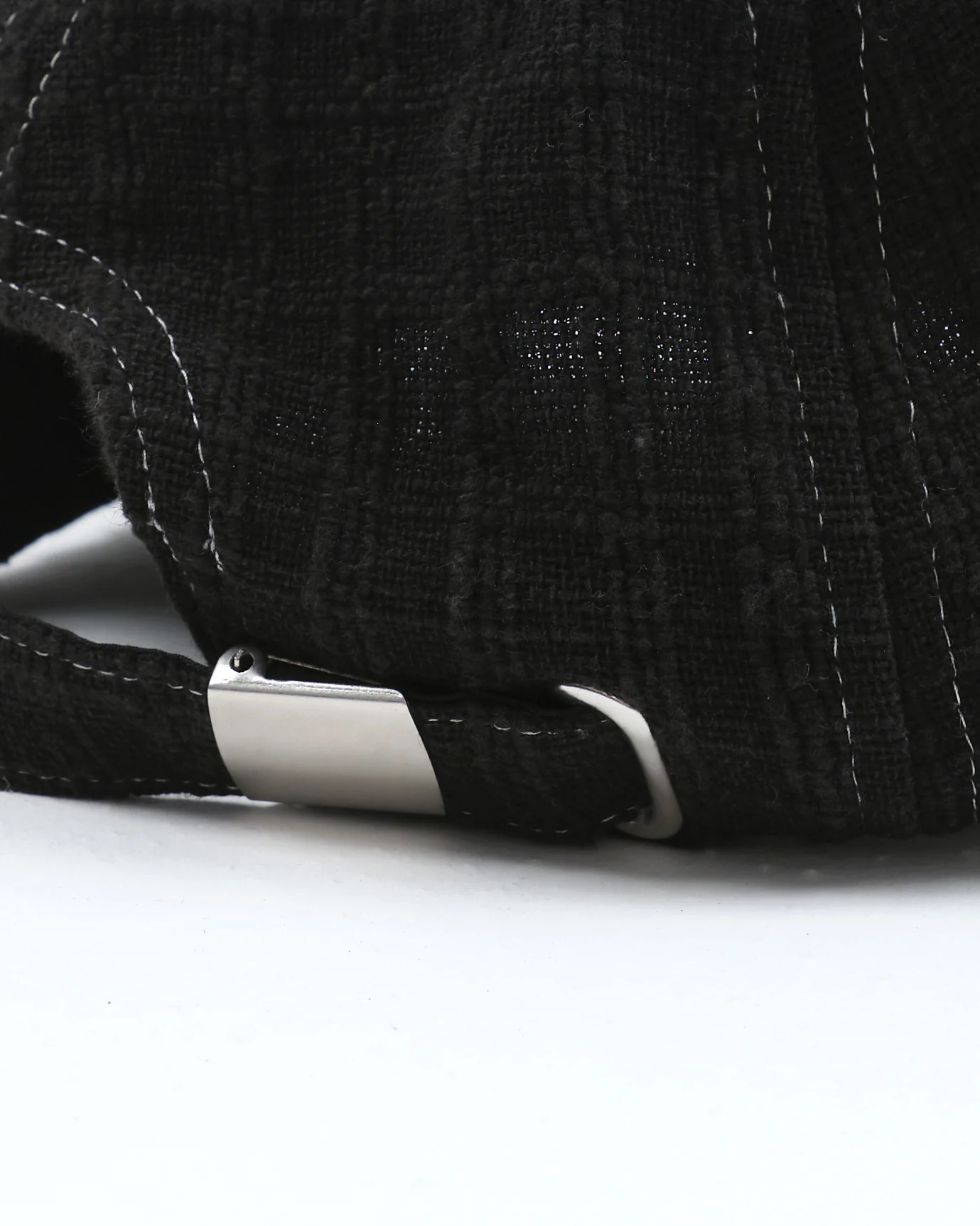 Custom Baseball Cap - Black Waffle Handloom - Image 3