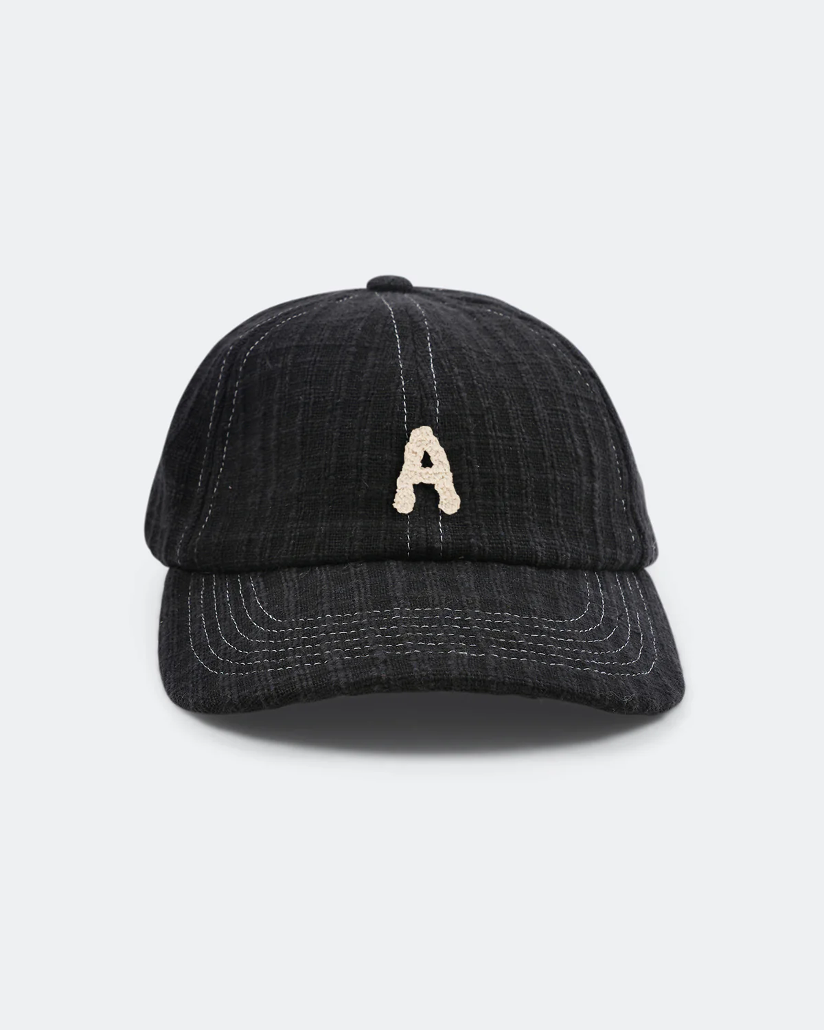 Custom Baseball Cap - Black Waffle Handloom - Image 4