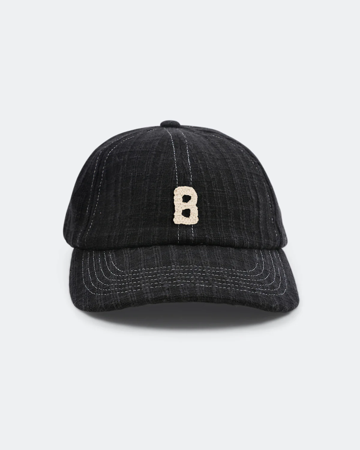 Custom Baseball Cap - Black Waffle Handloom - Image 5