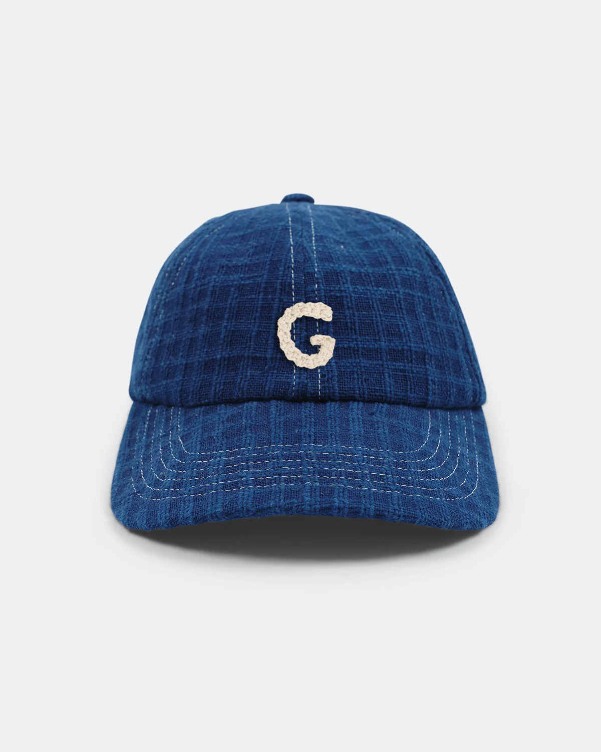 Custom Baseball Cap - Indigo Waffle Handloom - Image 10