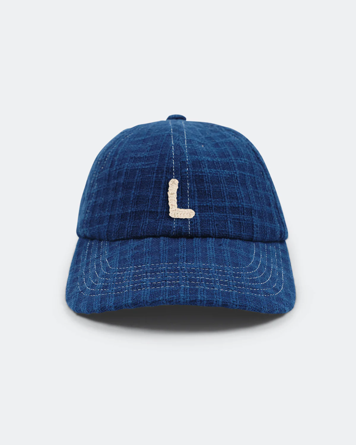 Custom Baseball Cap - Indigo Waffle Handloom - Image 15