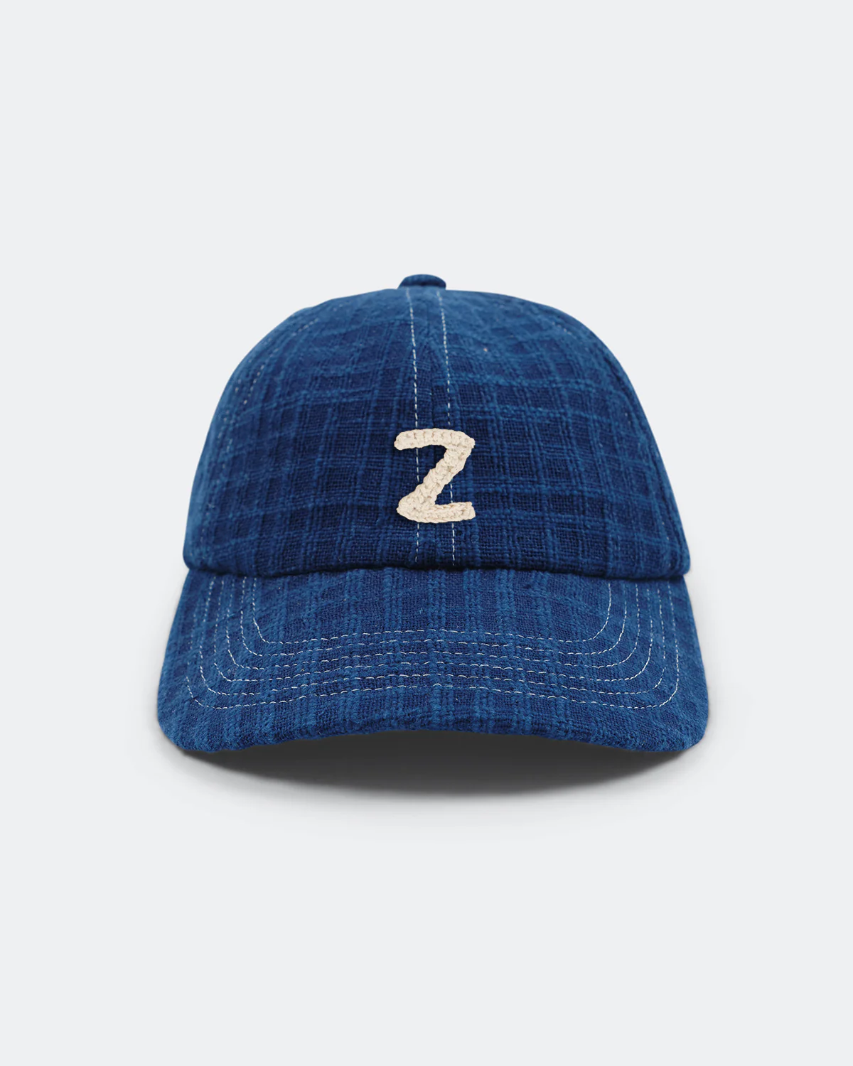 Custom Baseball Cap - Indigo Waffle Handloom - Image 29
