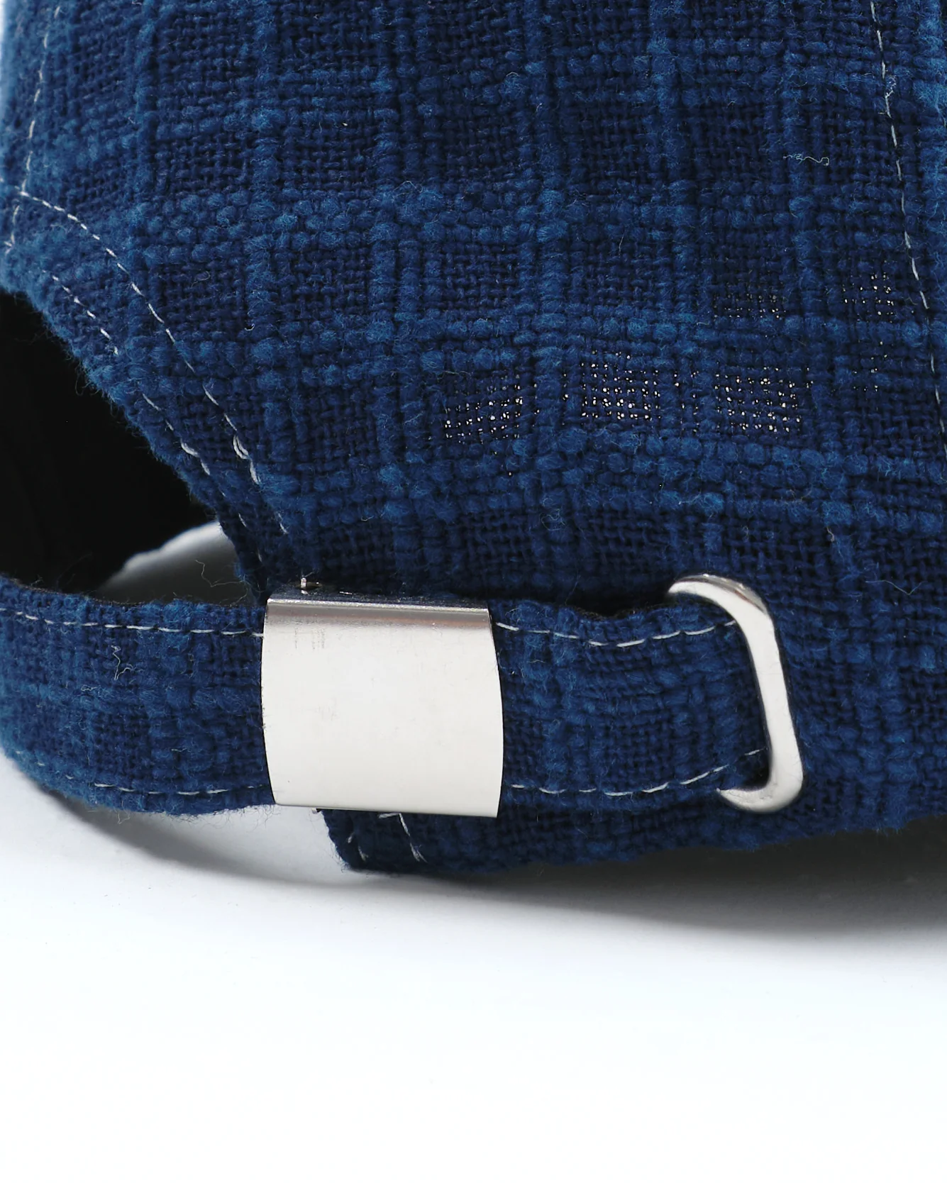Custom Baseball Cap - Indigo Waffle Handloom - Image 3