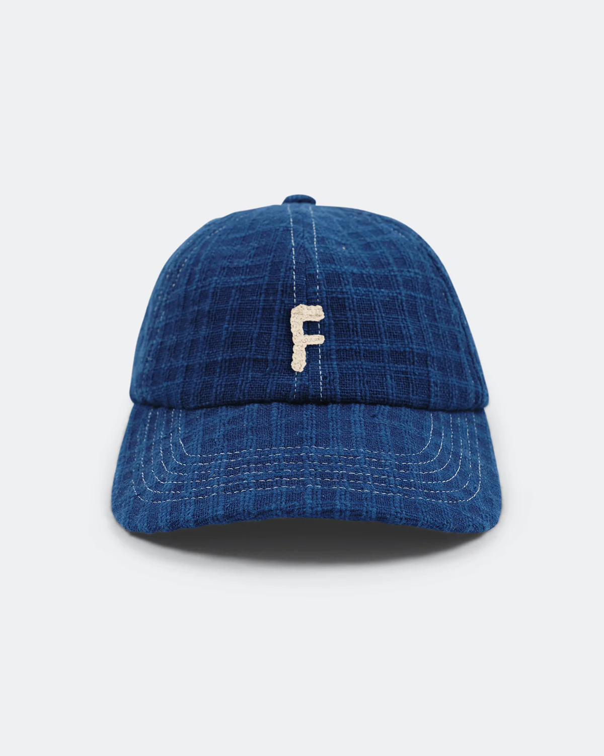 Custom Baseball Cap - Indigo Waffle Handloom - Image 9