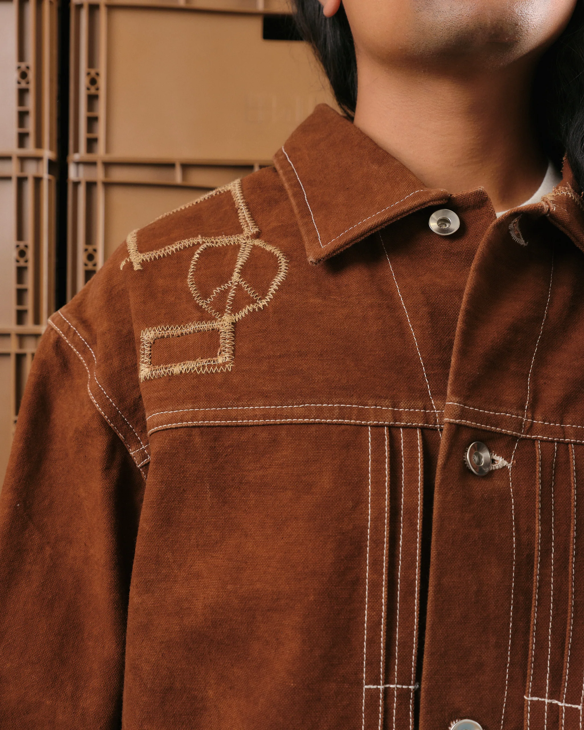 Ever Jacket - Brown Canvas Repair - Image 6