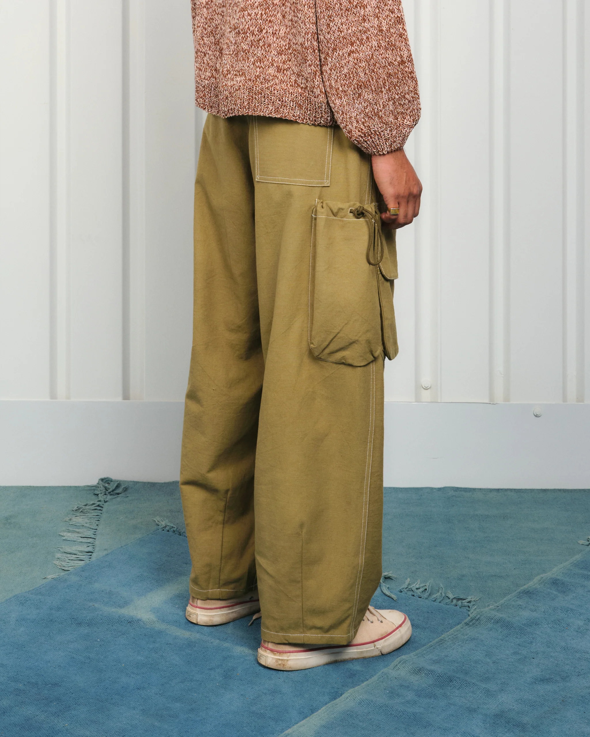 Forager Pants - Olive Contrast Slub - Image 5