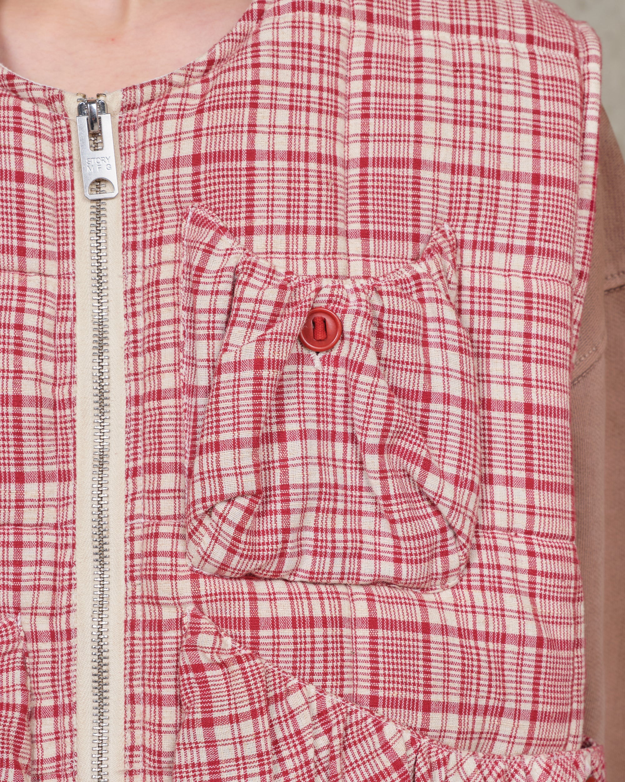 Girolle Vest - Red Check - Image 5