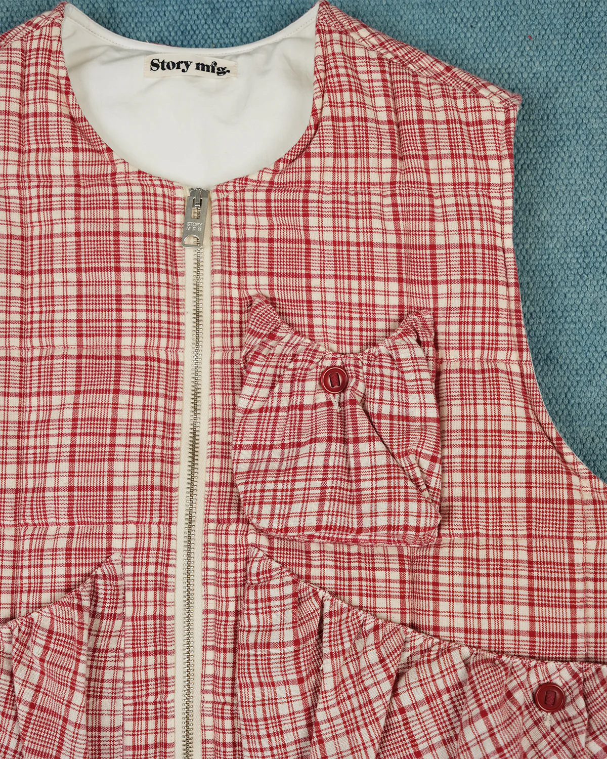 Girolle Vest - Red Check - Image 7
