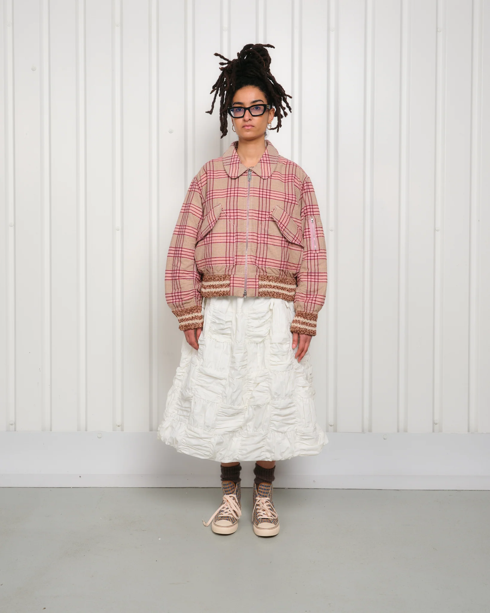 Grain Bomber - Flora Check Handloom - Image 2