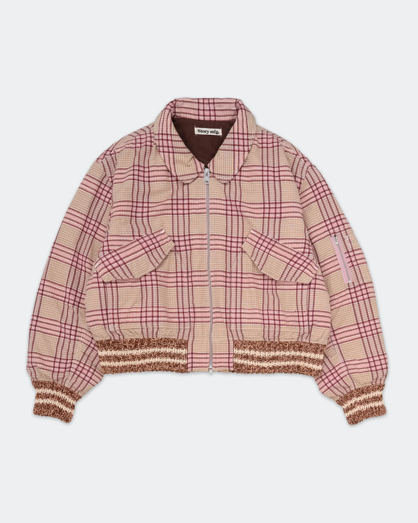 Grain Bomber - Flora Check Handloom - Image 3