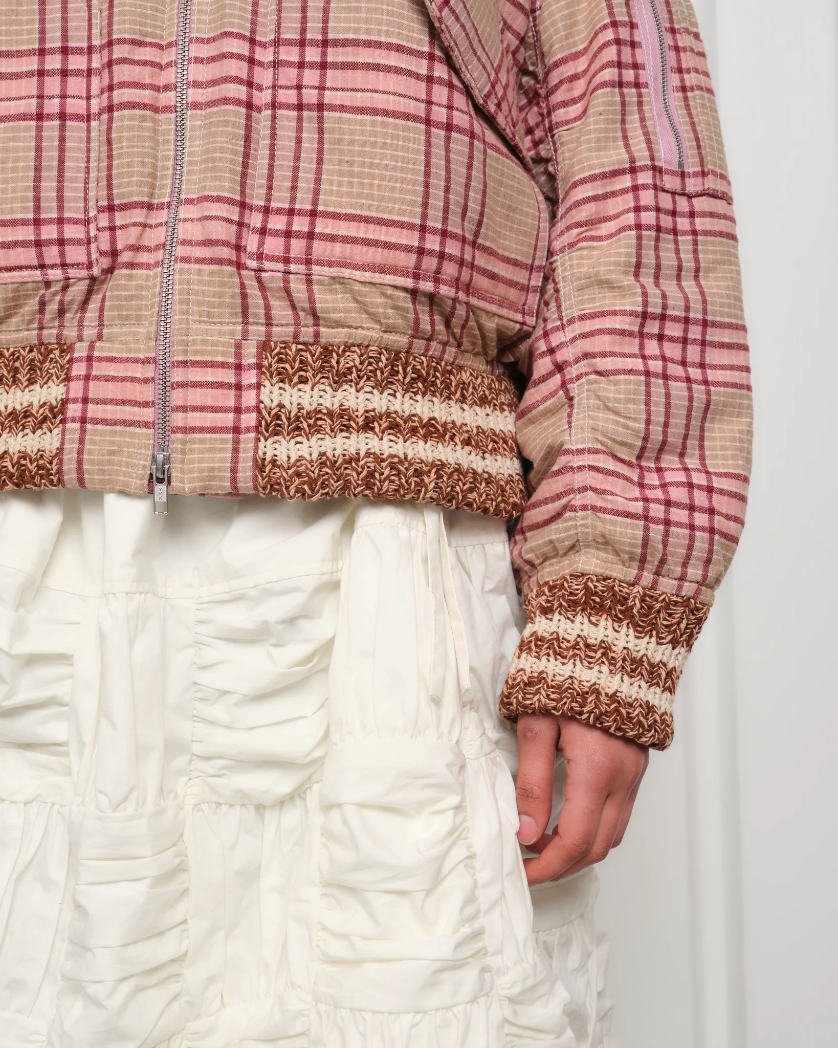 Grain Bomber - Flora Check Handloom - Image 5