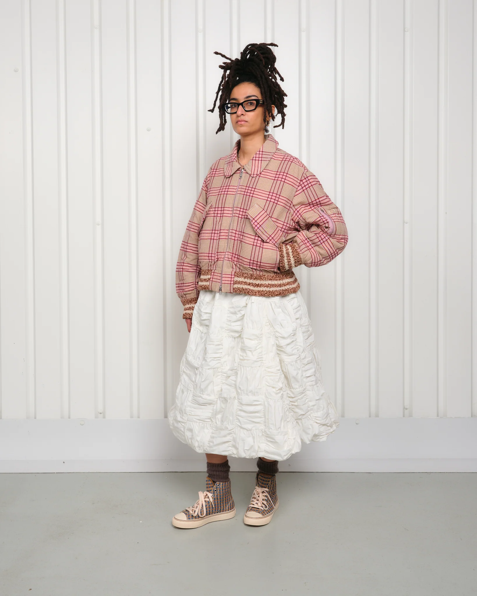 Grain Bomber - Flora Check Handloom - Image 6