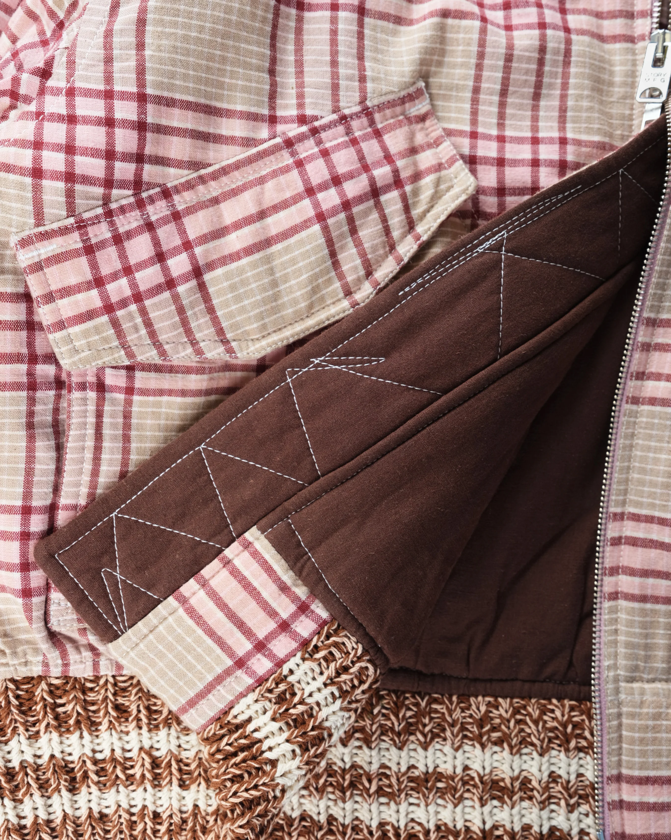 Grain Bomber - Flora Check Handloom - Image 7