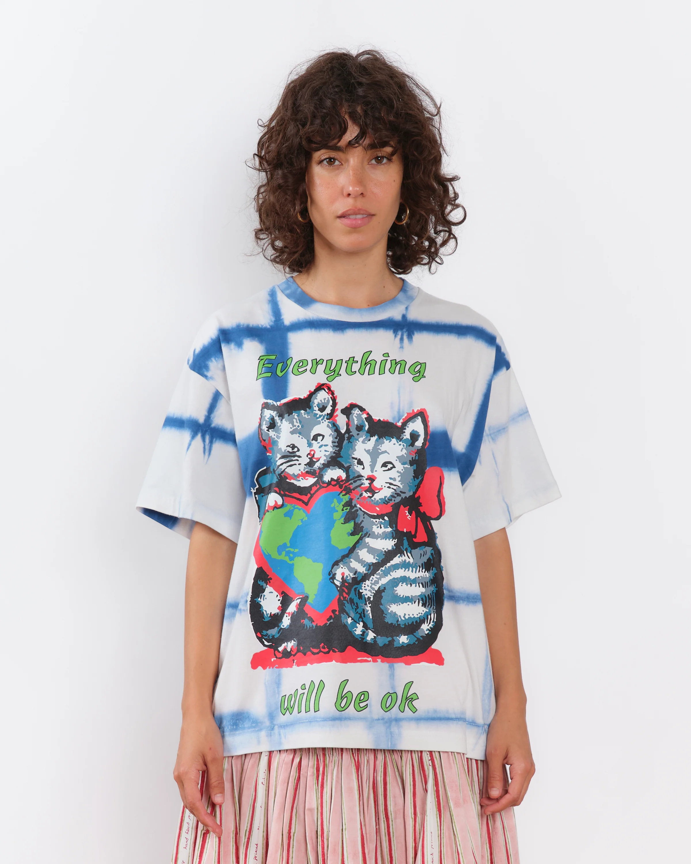Grateful Tee SS - Indigo Kitten Courage - Image 3