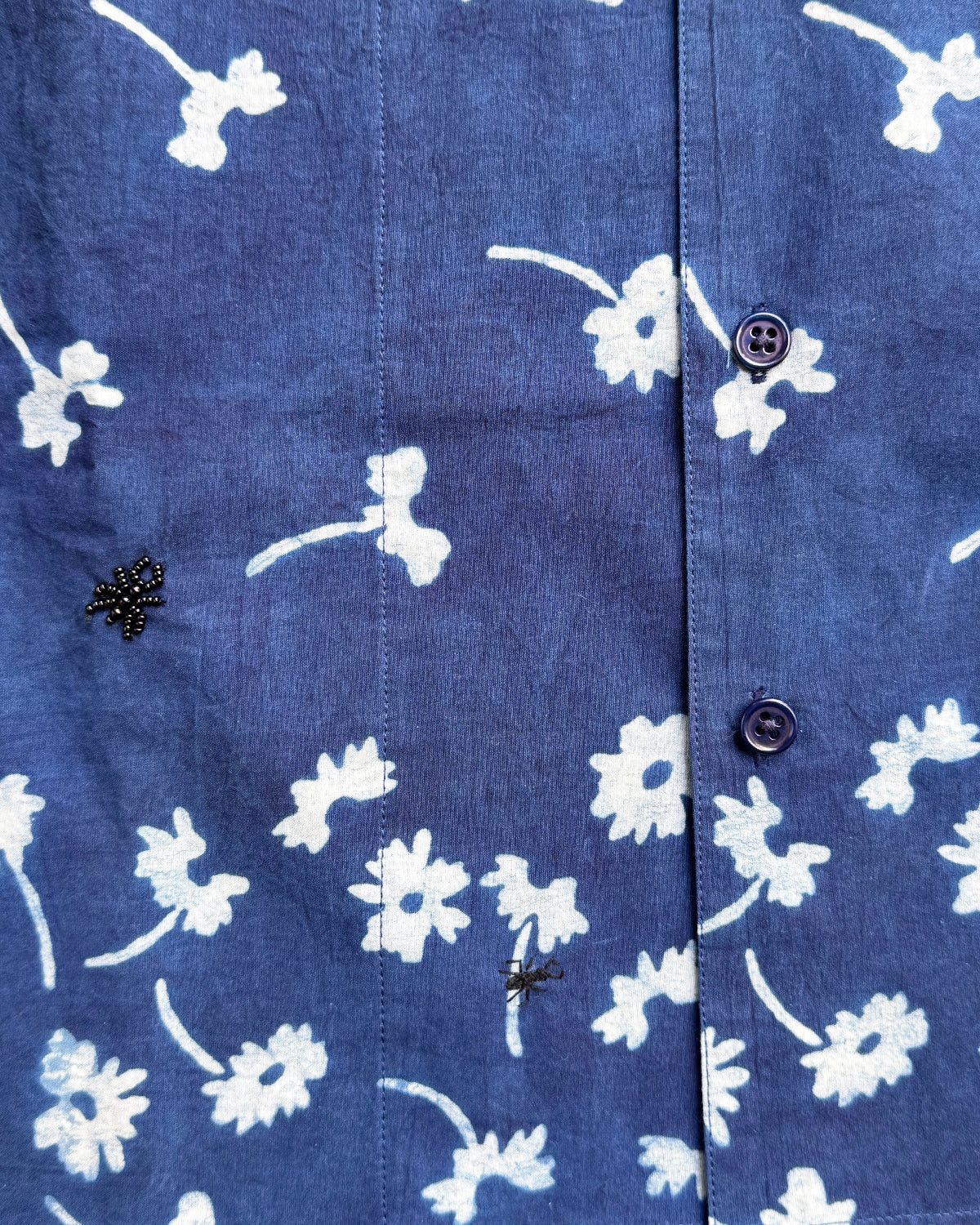 Greetings Shirt LS - Falling Daisy Indigo - Image 6