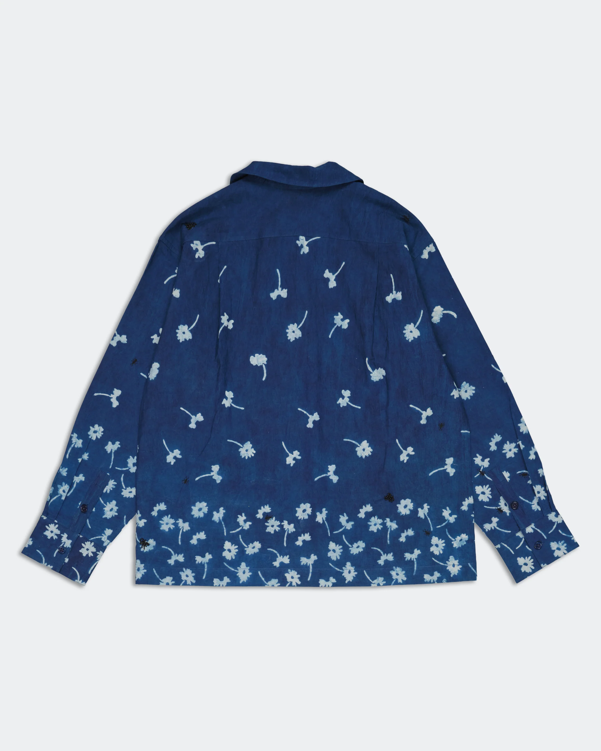 Greetings Shirt LS - Falling Daisy Indigo - Image 7
