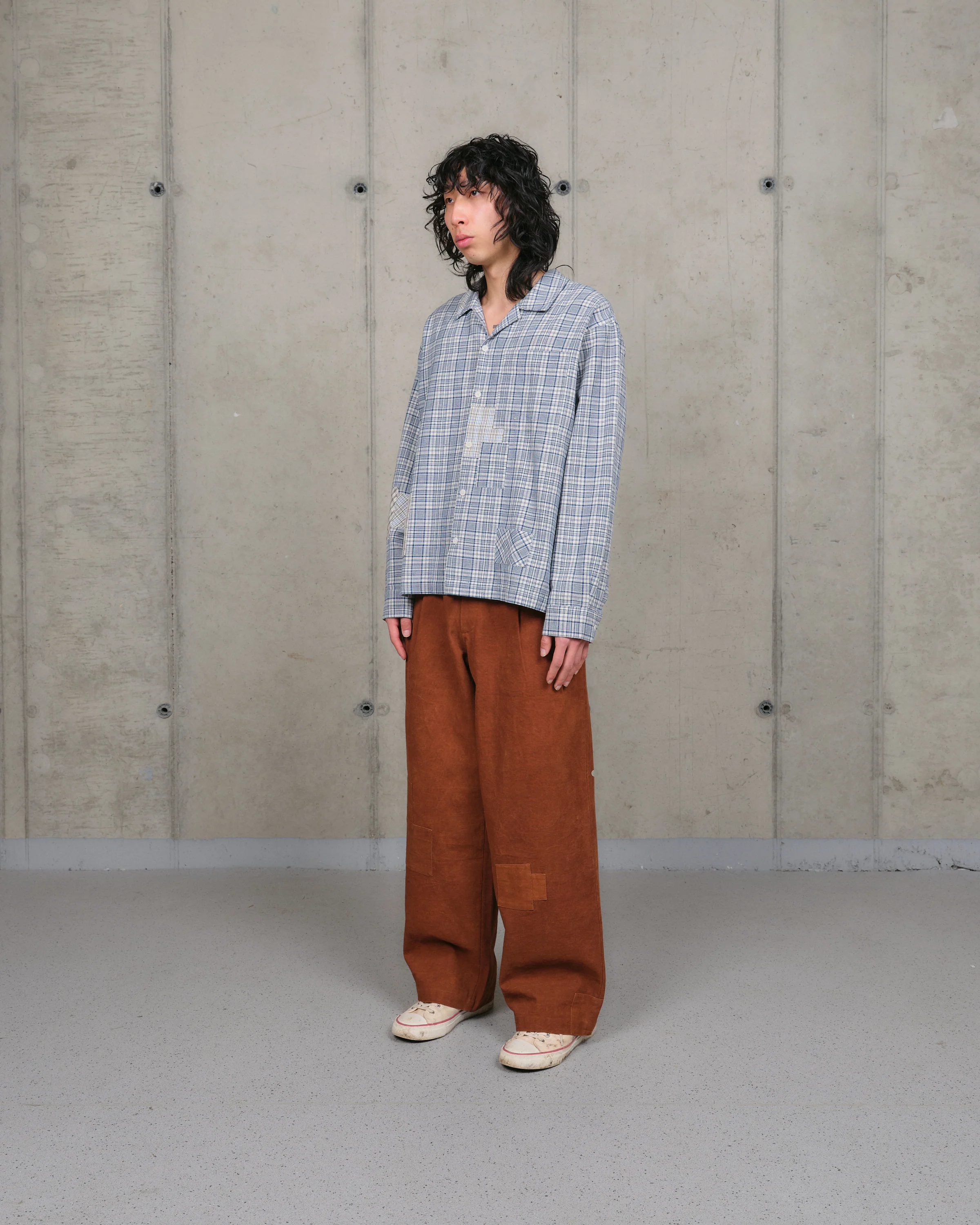 Greetings Shirt LS - Indigo Check Picnic - Image 4