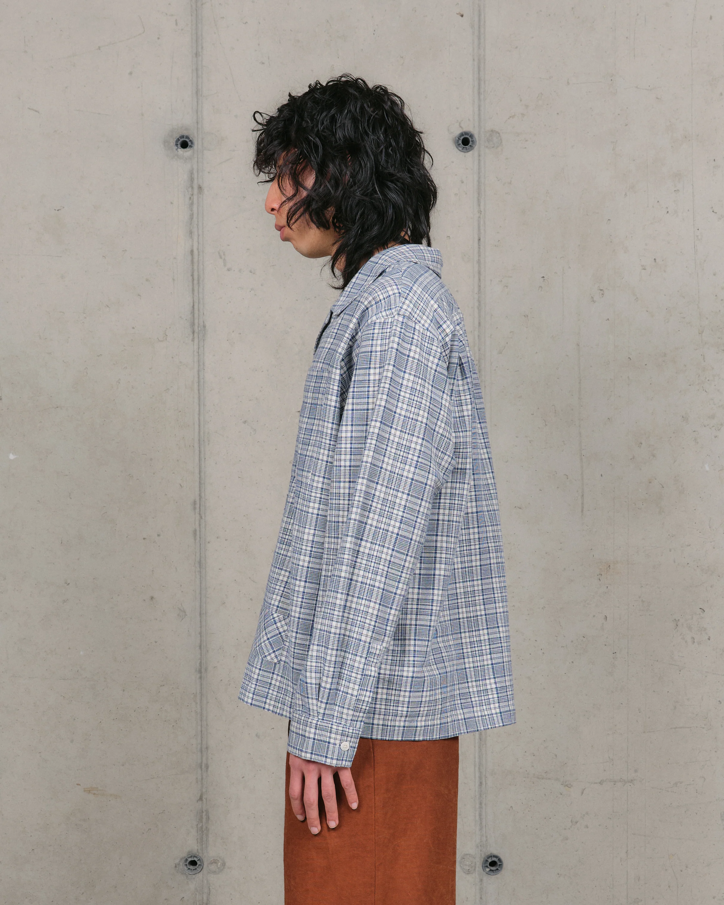 Greetings Shirt LS - Indigo Check Picnic - Image 8
