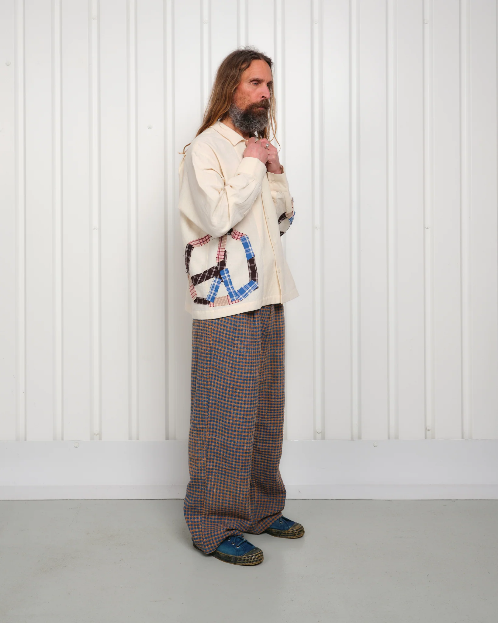 Greetings Shirt LS - Peace Patchwork - Image 4