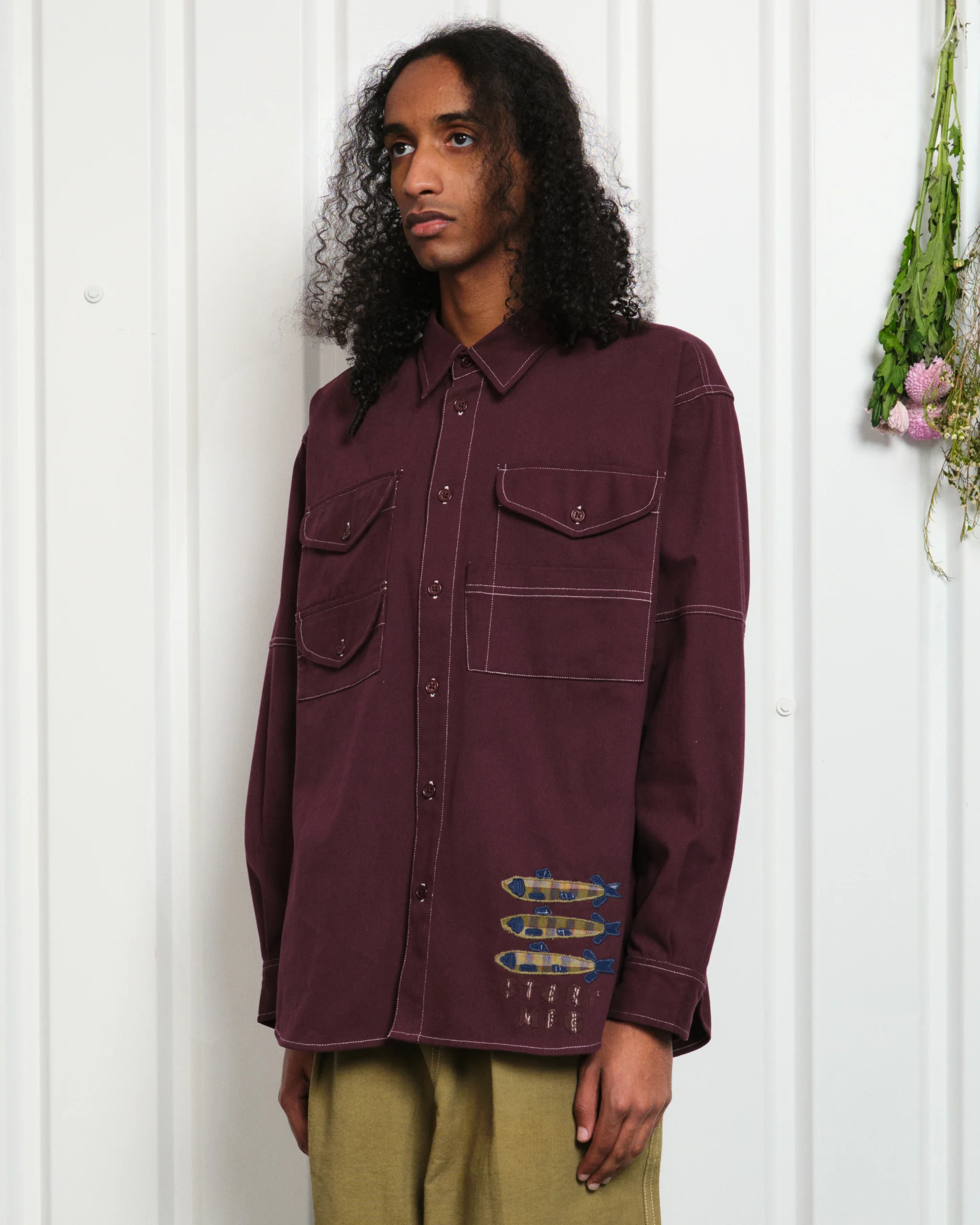 Harvest Shirt - Purple Fish - Image 5