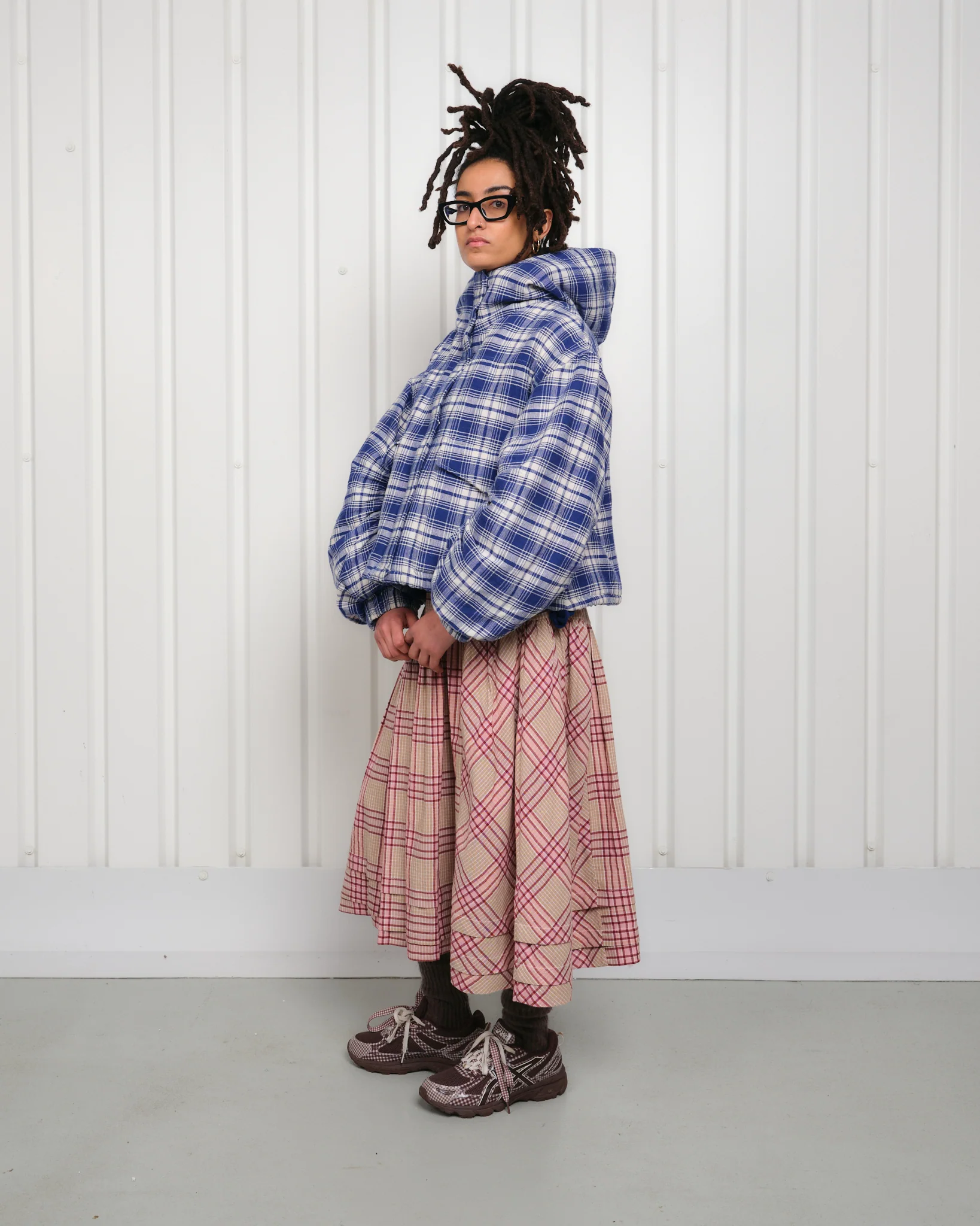 Juniper Skirt - Flora Check Handloom - Image 4