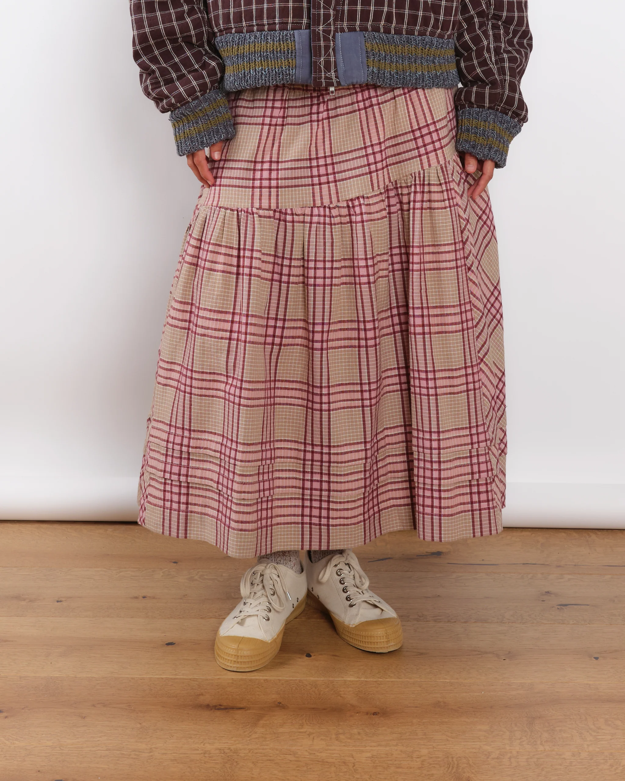Juniper Skirt - Flora Check Handloom - Image 5