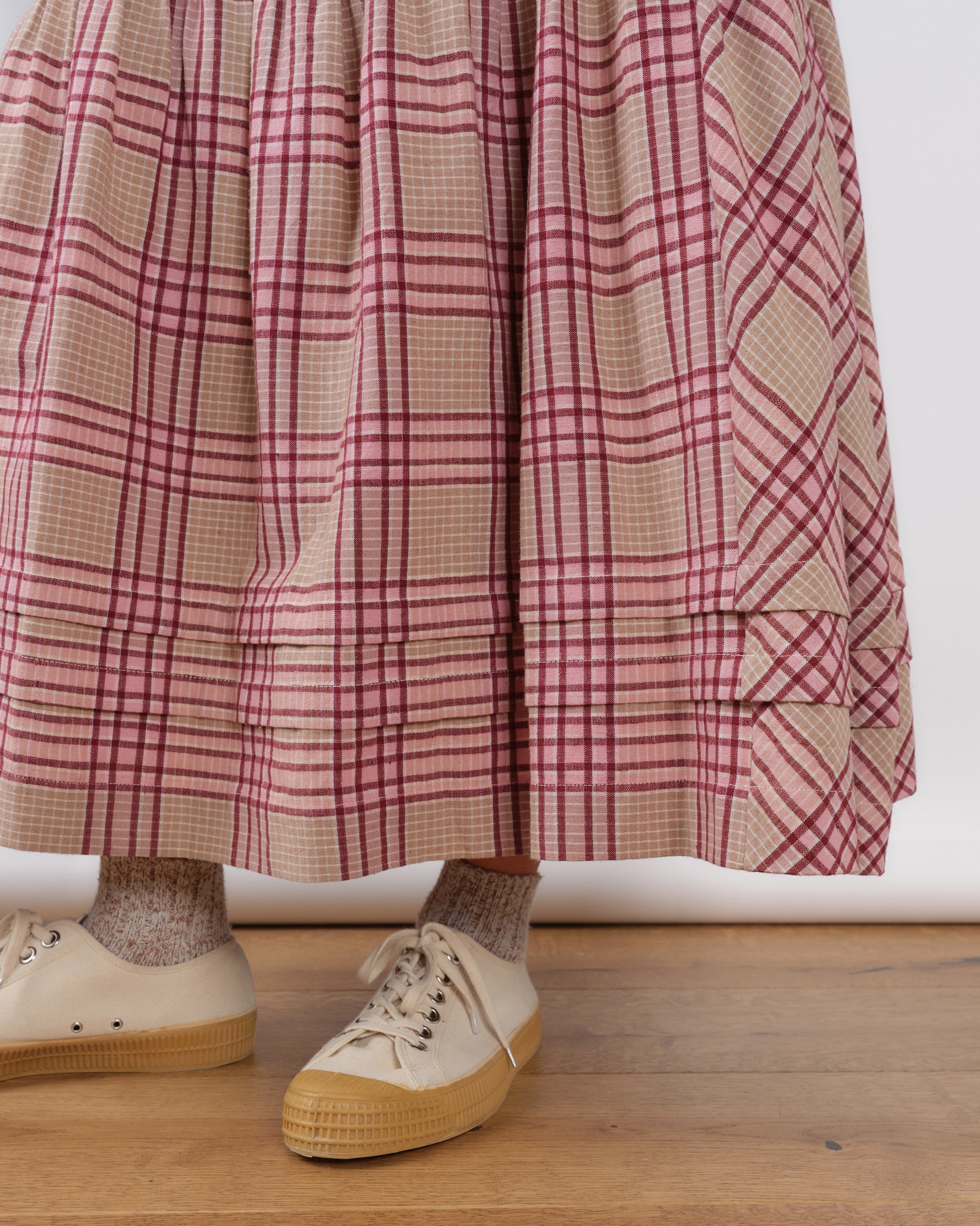 Juniper Skirt - Flora Check Handloom - Image 6