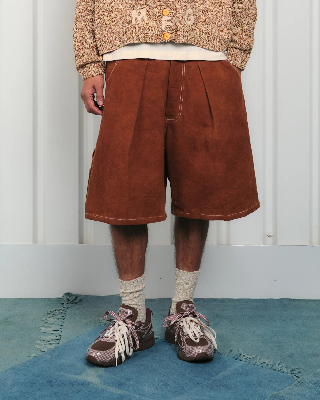 Lush Carpenter Shorts - Brown Wonky-Wear