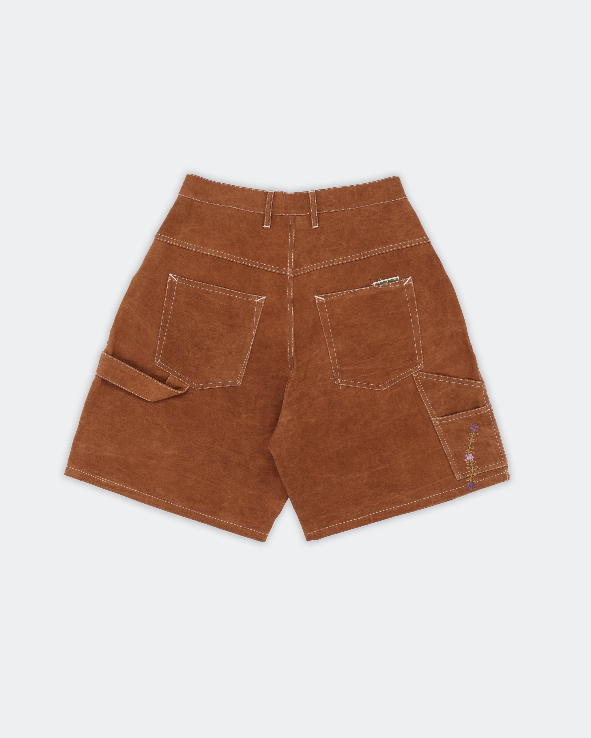 Lush Carpenter Shorts - Brown Wonky-Wear - Image 8