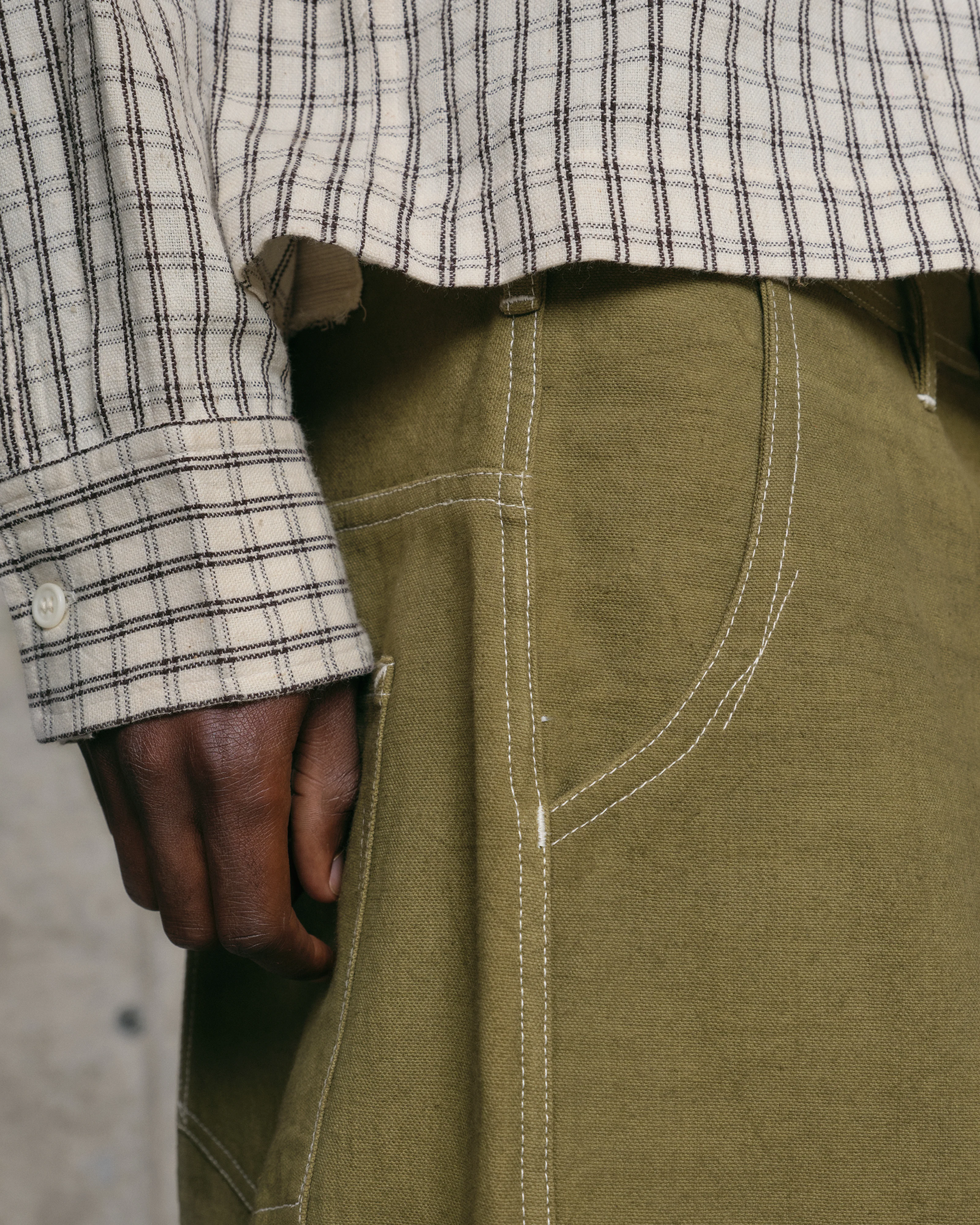 Lush Pants - Olive Wonky-Wear - Image 5
