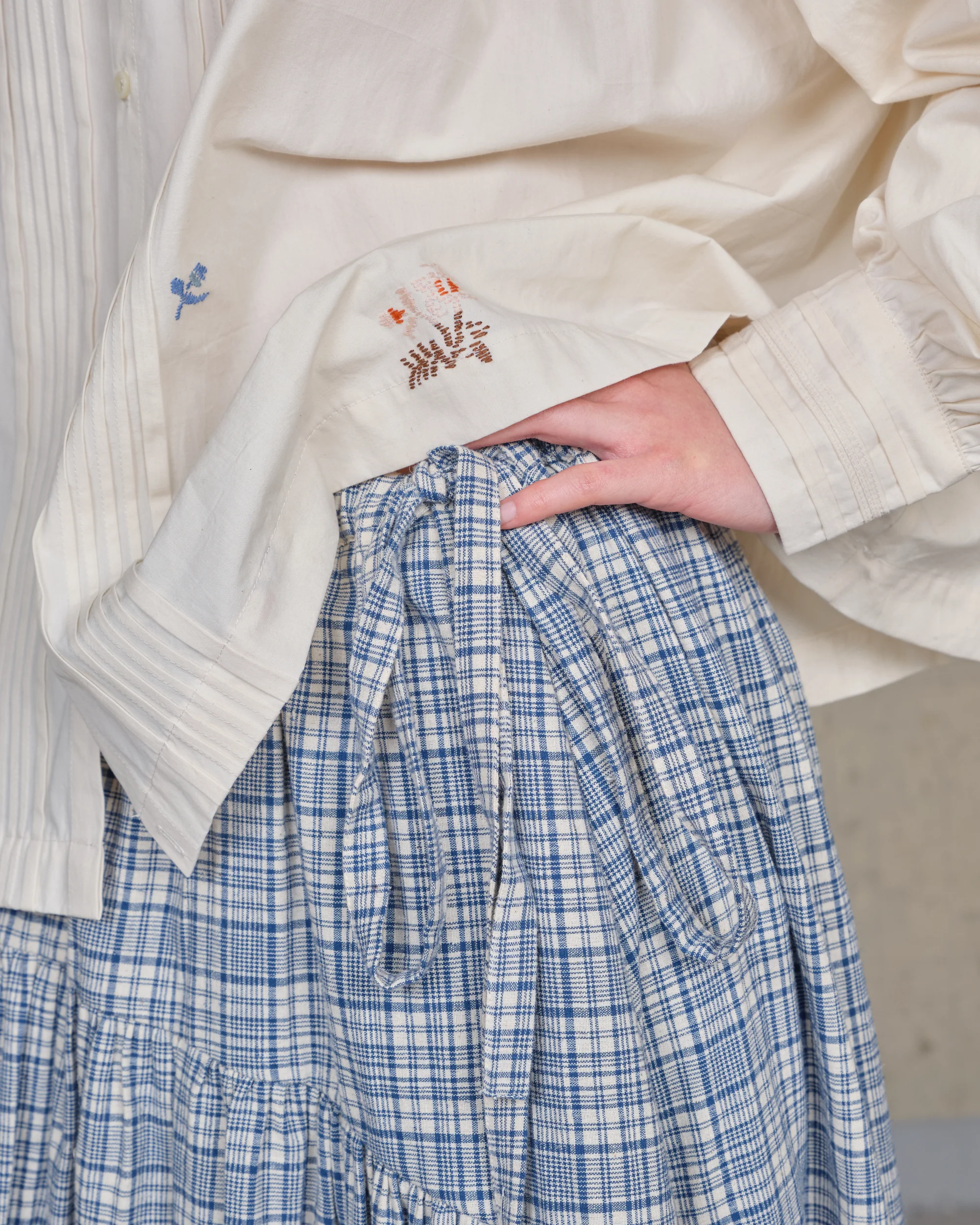 Orbit Skirt - Indigo Check Picnic - Image 5