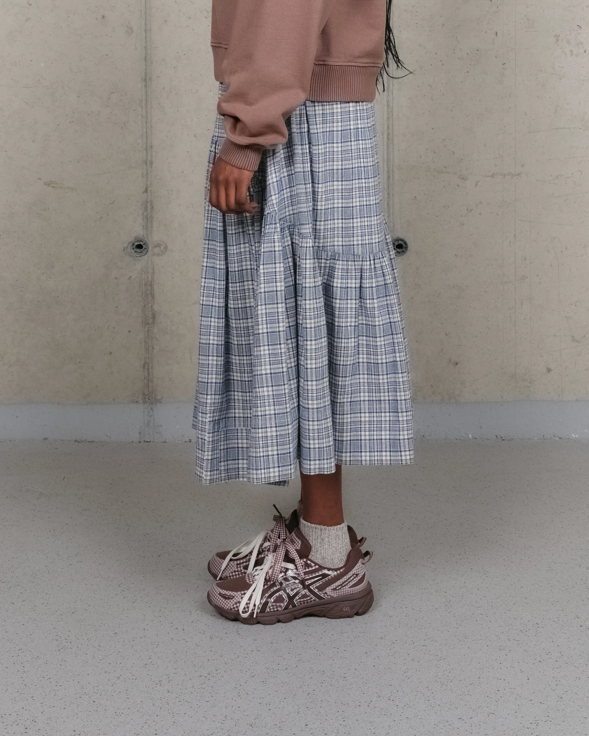 Orbit Skirt - Indigo Check Picnic - Image 6