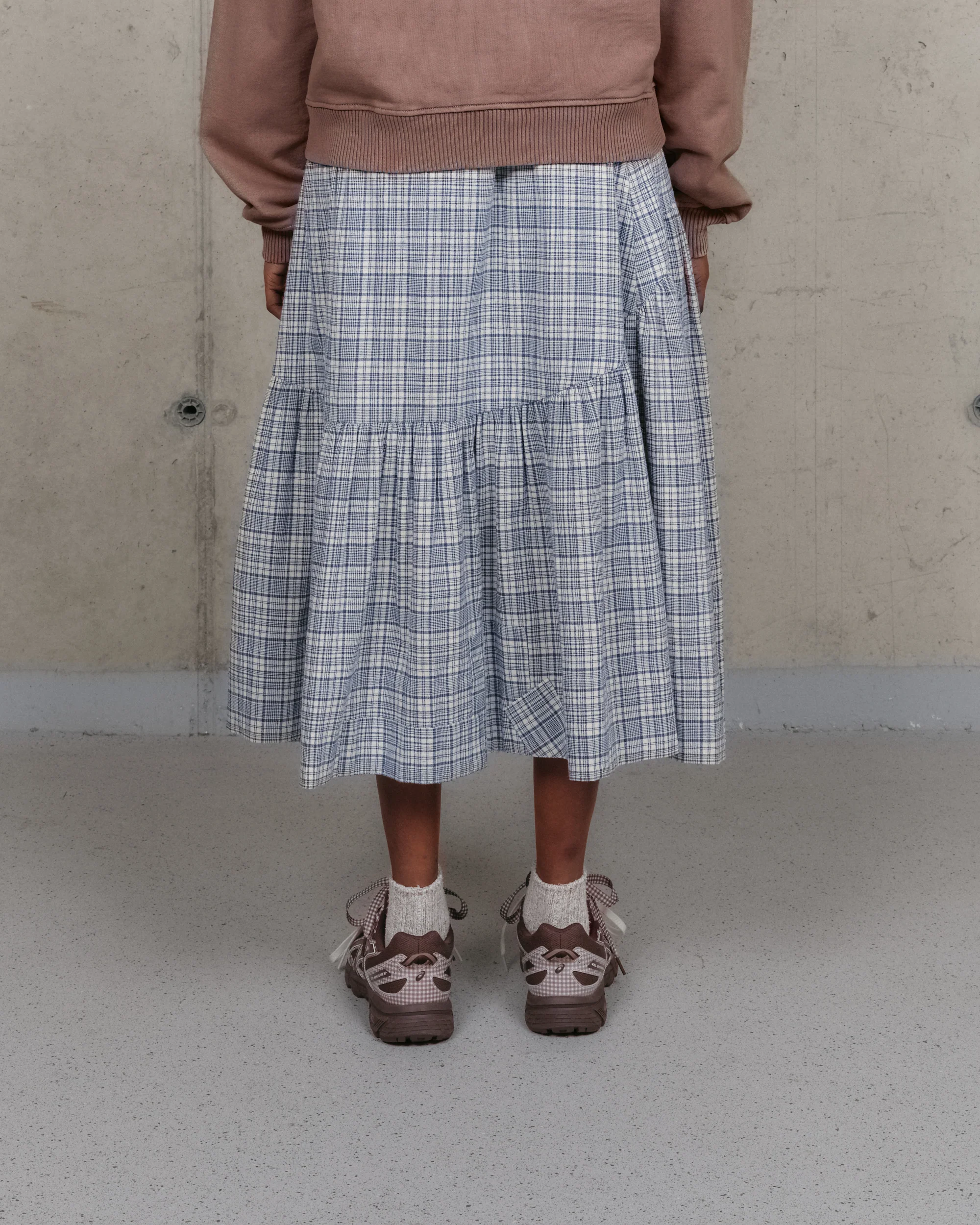 Orbit Skirt - Indigo Check Picnic - Image 9