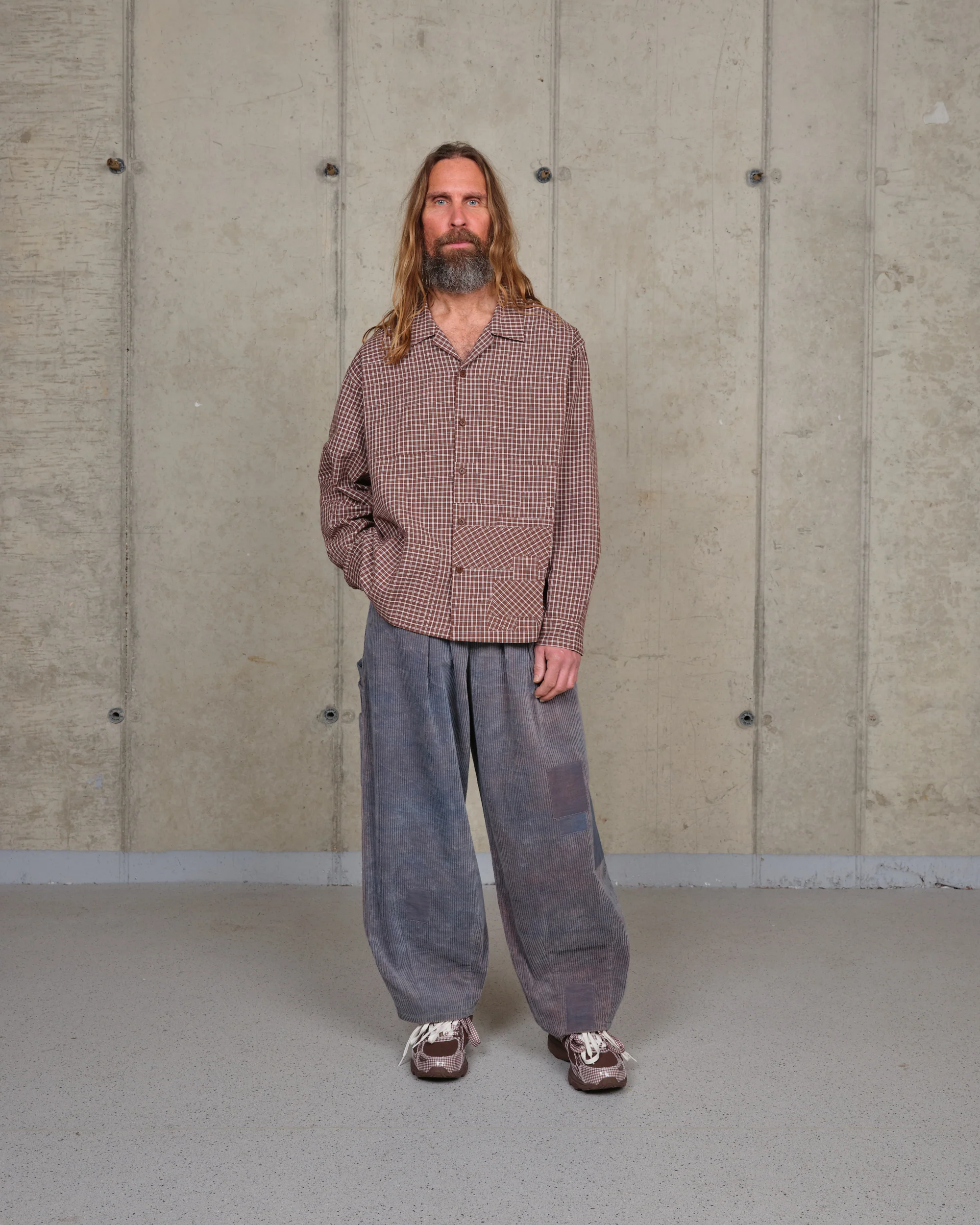 PA Shirt LS - Brown Check - Image 3