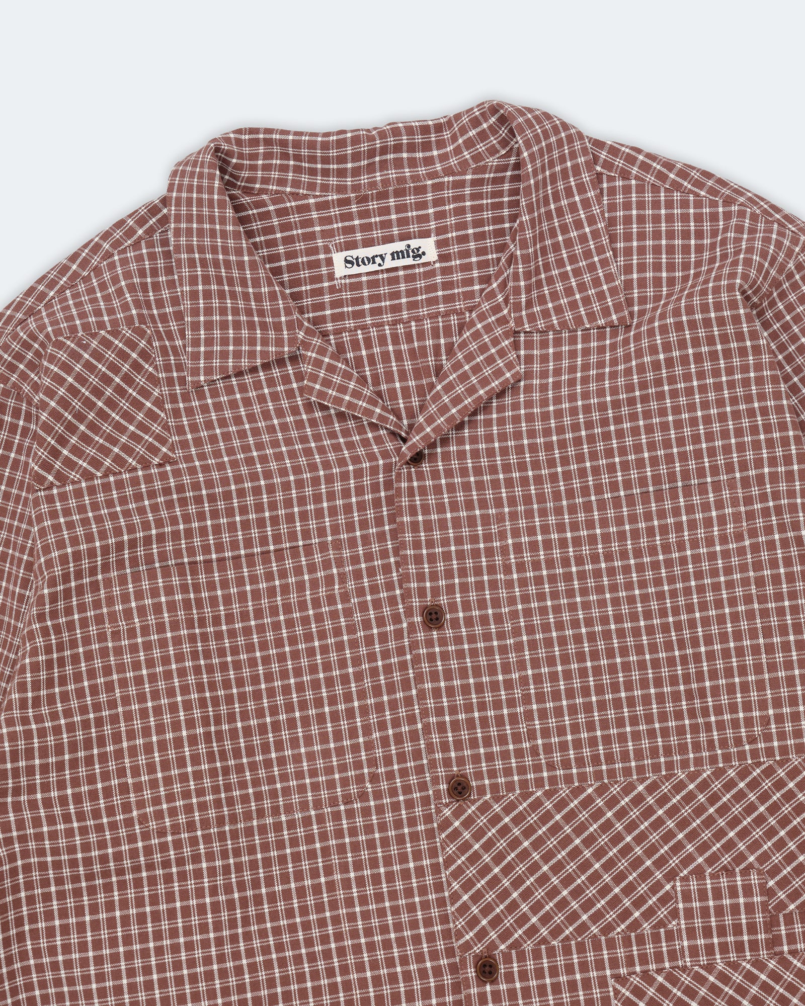 PA Shirt LS - Brown Check - Image 4