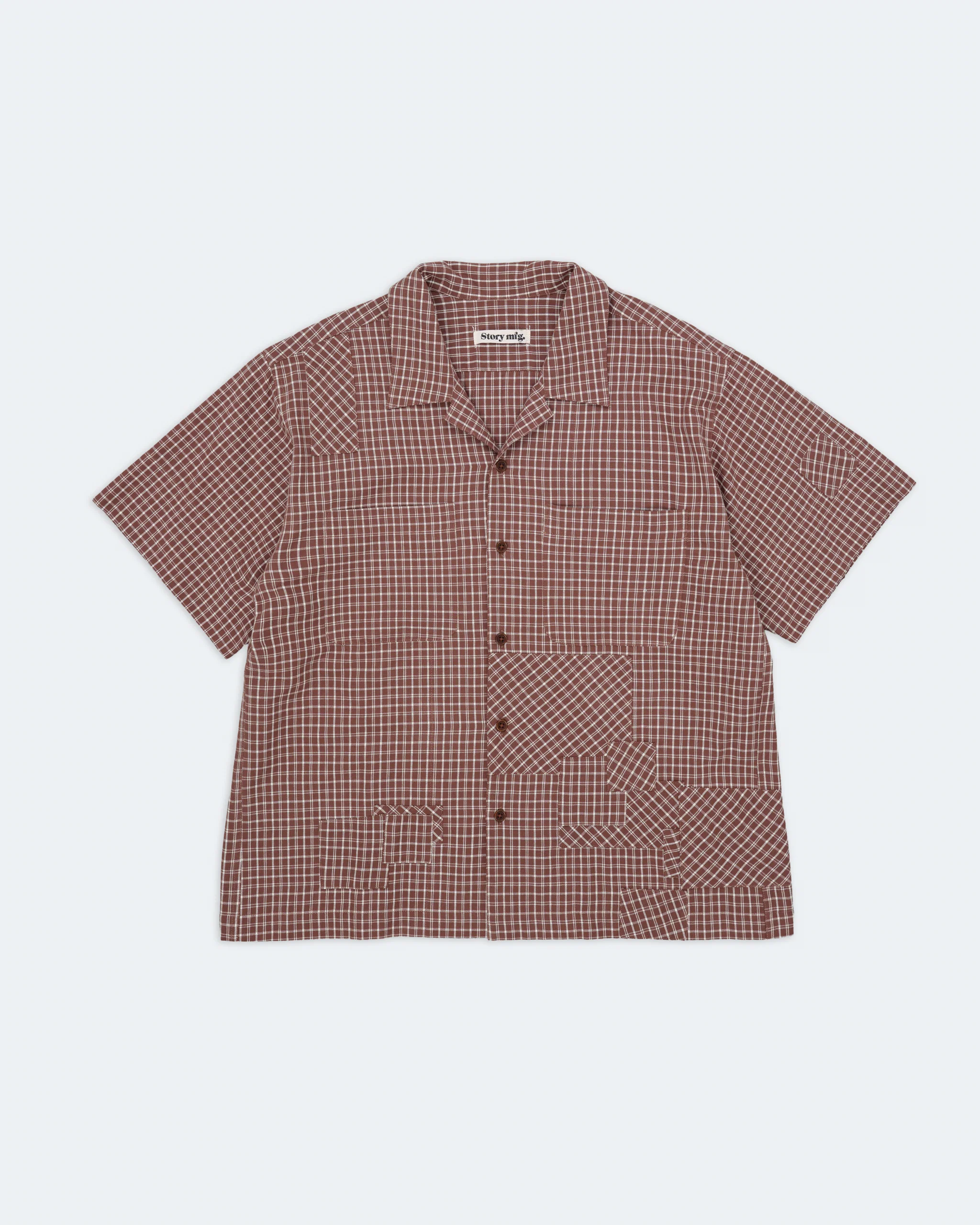 PA Shirt SS - Brown Check - Image 3